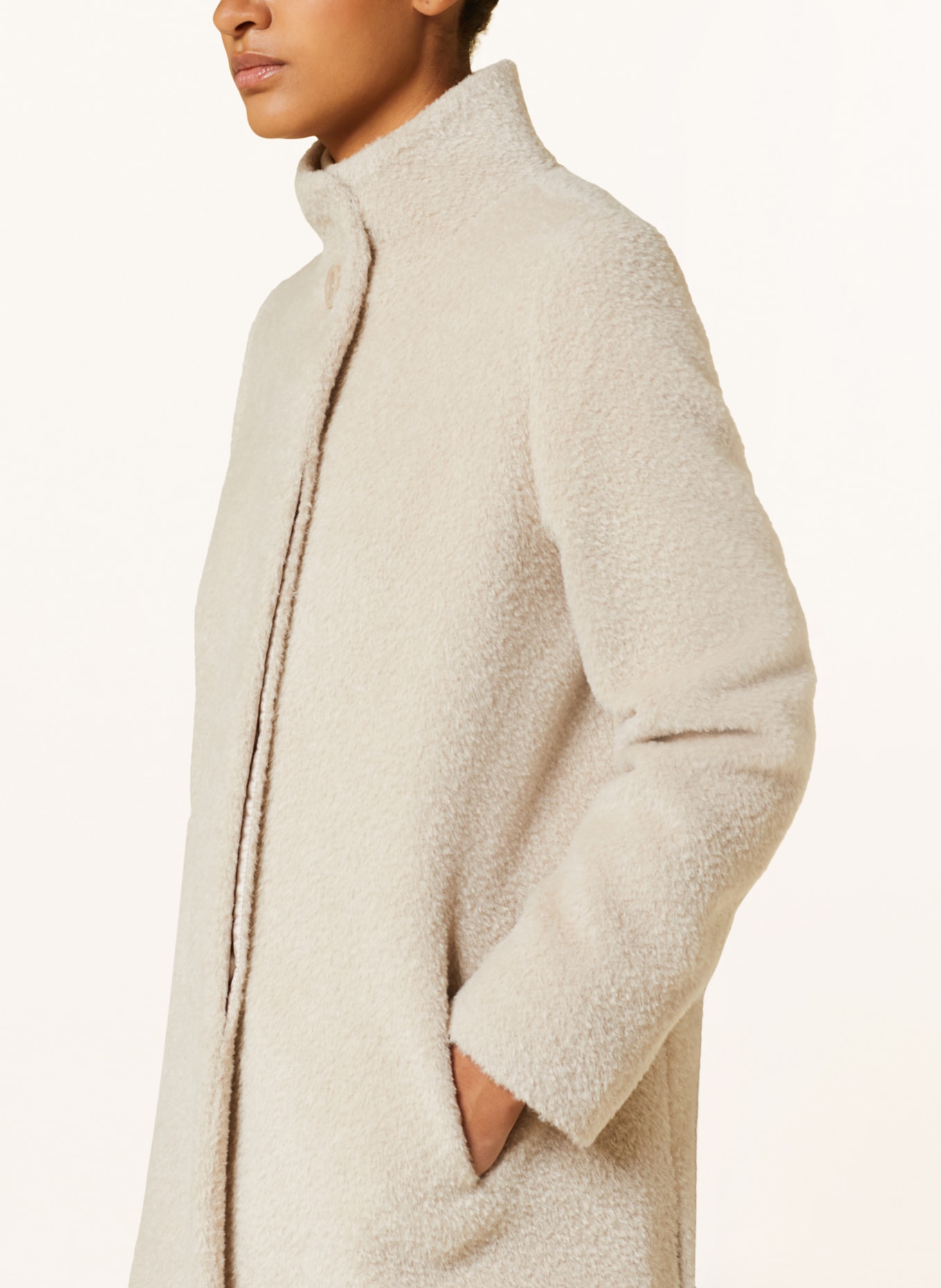 ICONS CINZIA ROCCA Wool coat with alpaca, Color: BEIGE (Image 4)