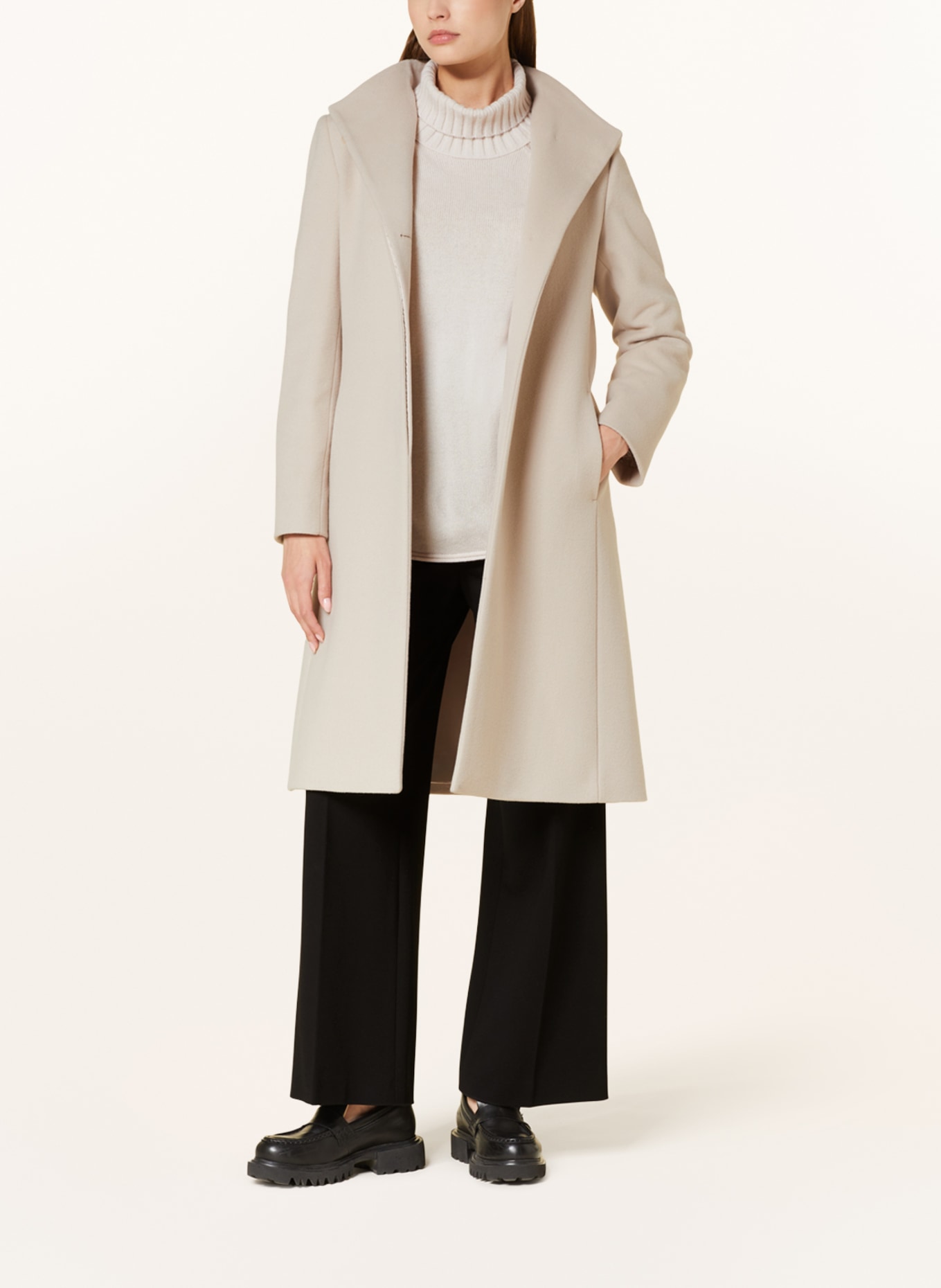 ICONS CINZIA ROCCA Wool coat, Color: ECRU (Image 2)