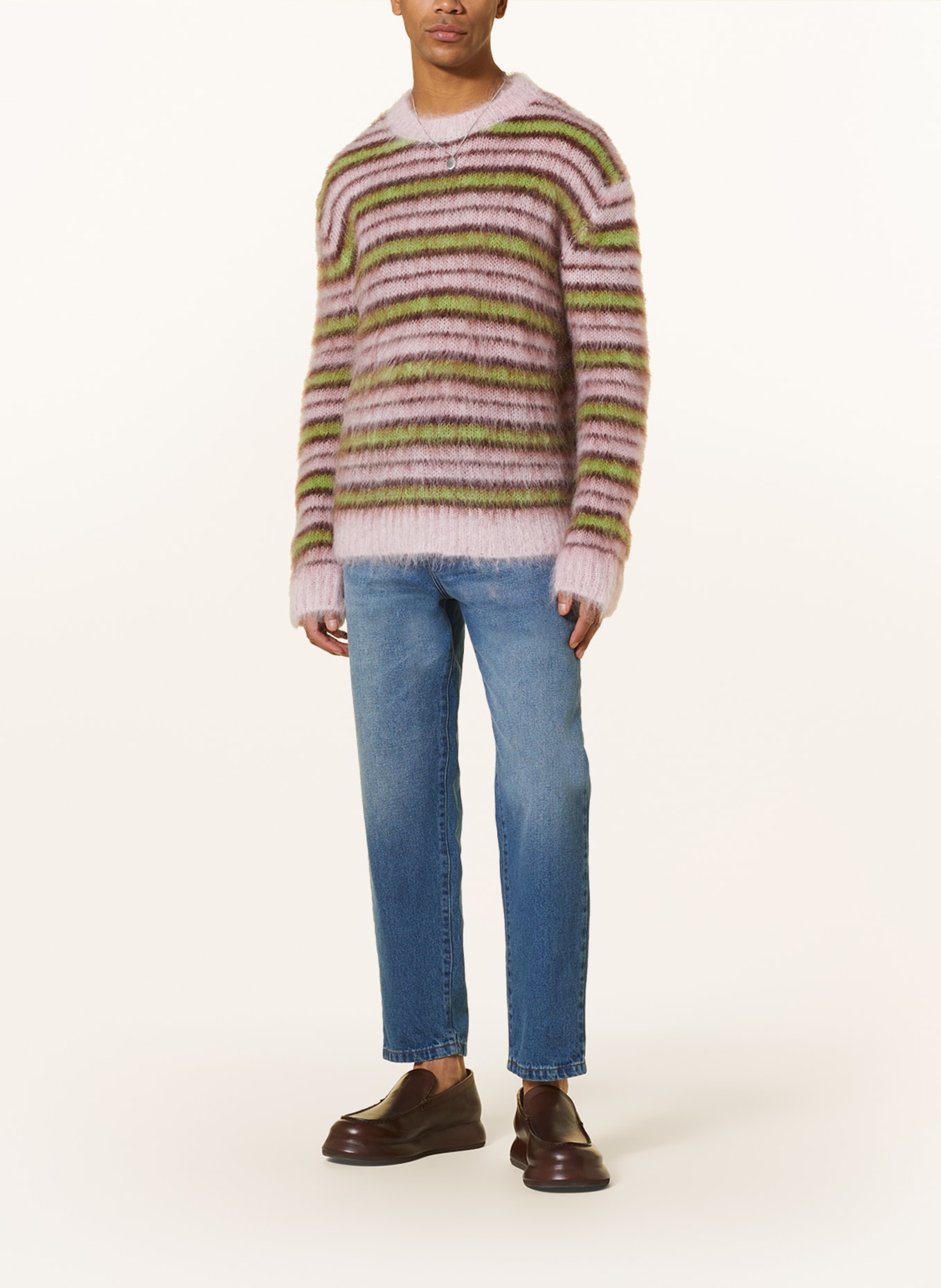 MARNI Sweater with mohair, Color: ROSE/ GREEN (Image 2)