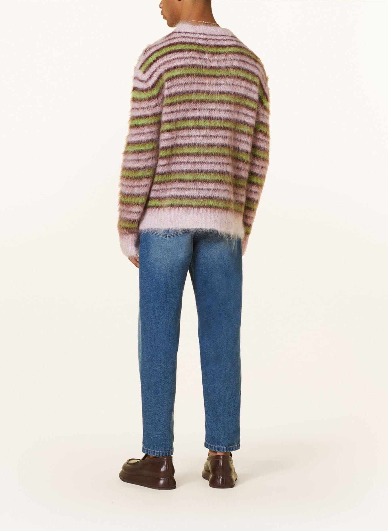 MARNI Pullover mit Mohair, Farbe: ROSÉ/ GRÜN (Bild 3)