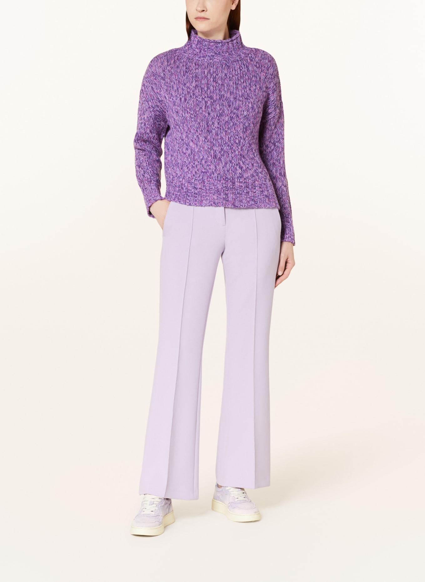 darling harbour Sweater with cashmere, Color: PURPLE/ LIGHT PURPLE/ DARK PURPLE (Image 2)