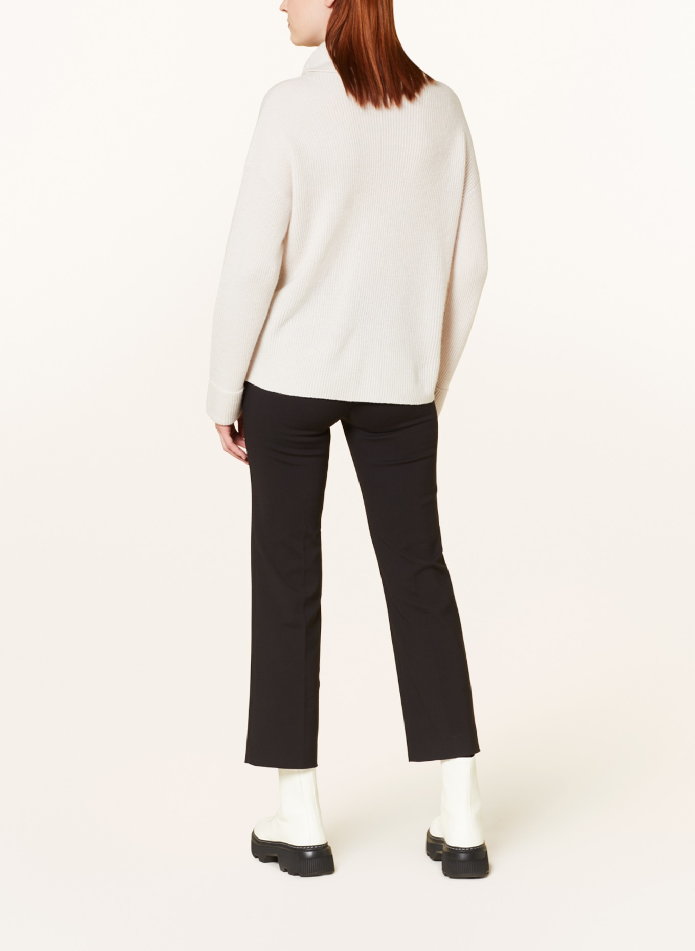 darling harbour Turtleneck sweater with cashmere, Color: WHITE (Image 3)