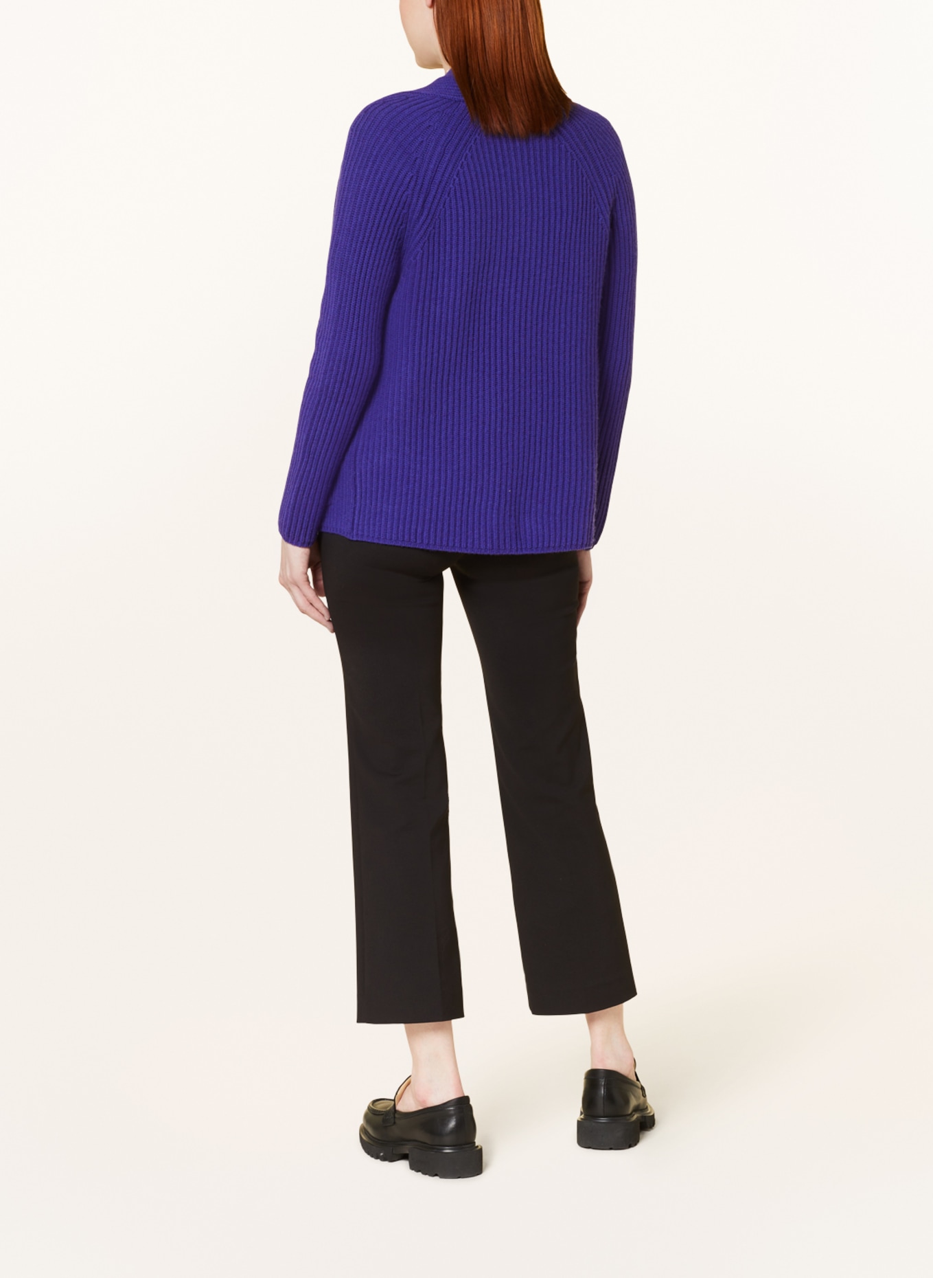 darling harbour Knit cardigan with cashmere, Color: PURPLE (Image 3)
