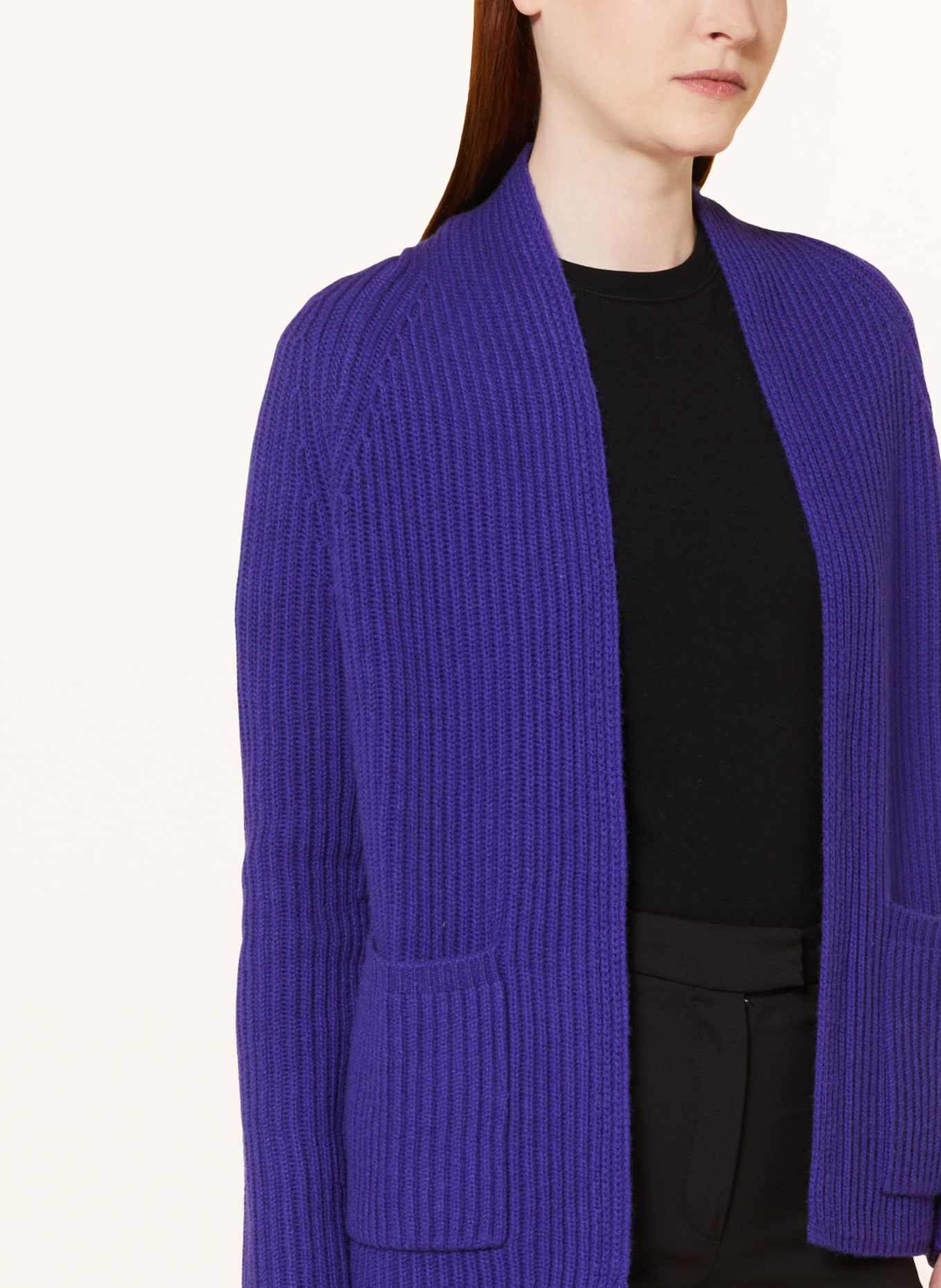 darling harbour Knit cardigan with cashmere, Color: PURPLE (Image 4)