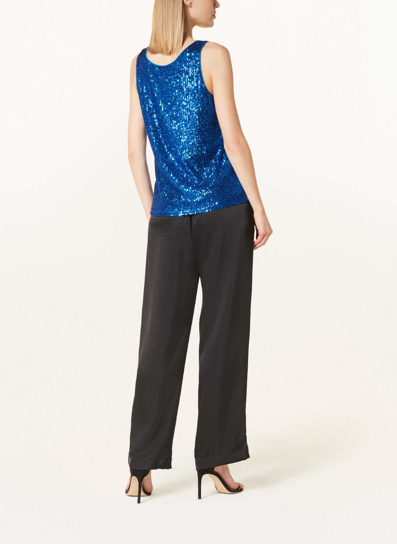 V by Vera Mont Top with sequins, Color: BLUE (Image 3)