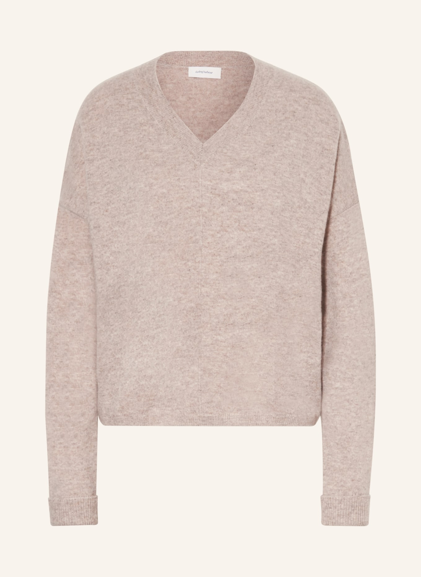 darling harbour Oversized sweater made of cashmere, Color: BEIGE (Image 1)