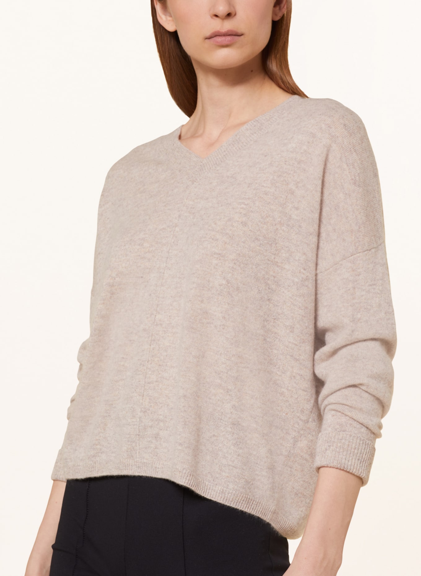 darling harbour Oversized sweater made of cashmere, Color: BEIGE (Image 4)