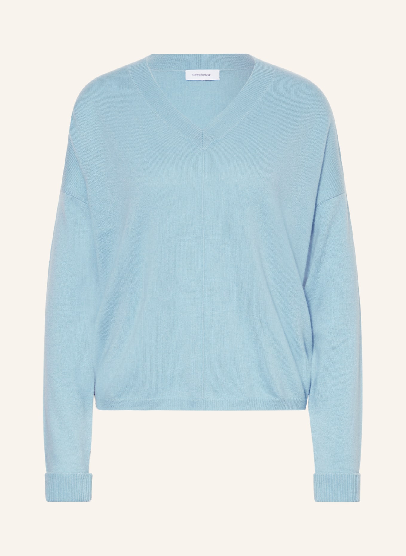 darling harbour Oversized sweater made of cashmere, Color: LIGHT BLUE (Image 1)