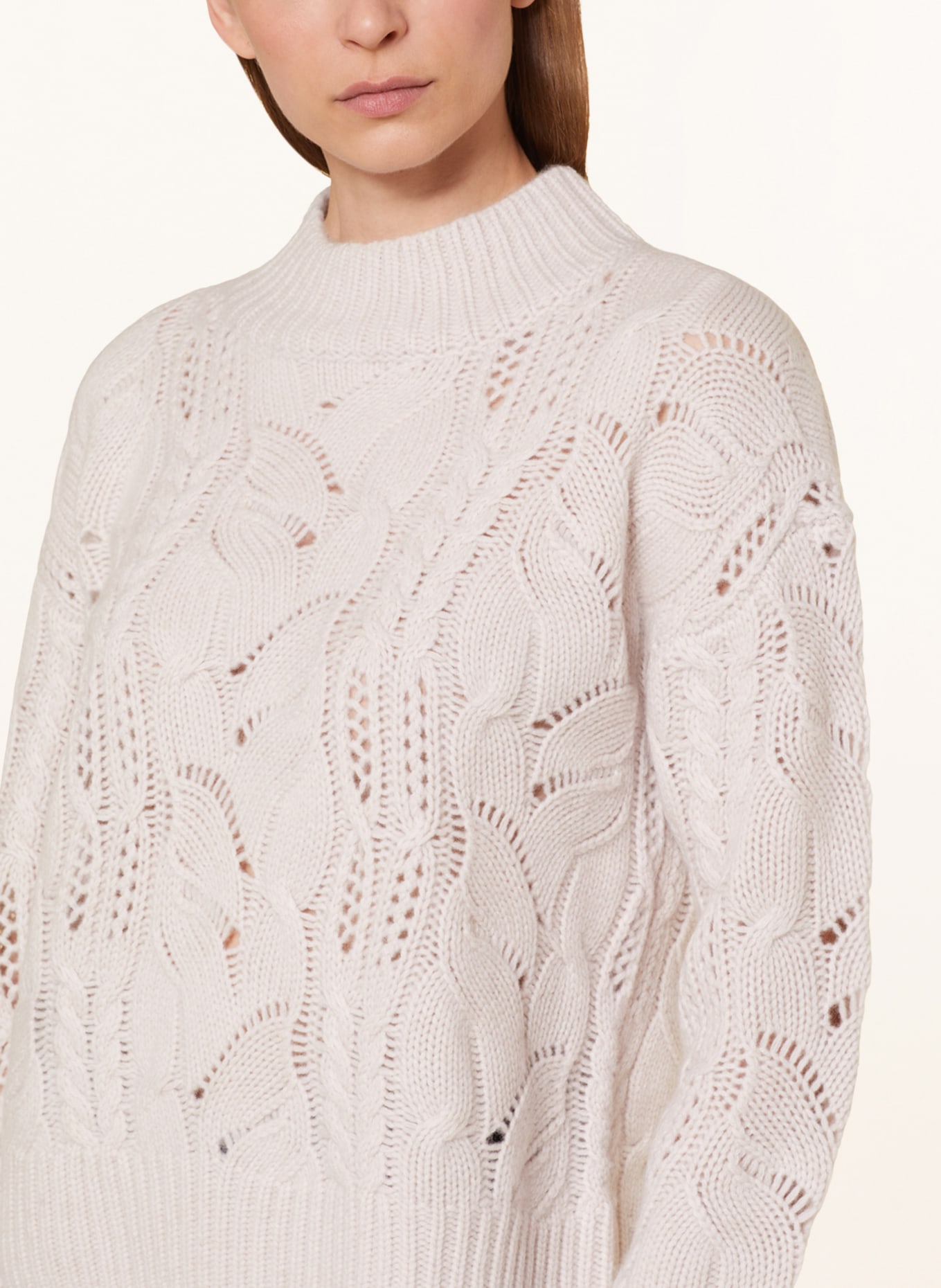 darling harbour Sweater with cashmere, Color: CREAM (Image 4)