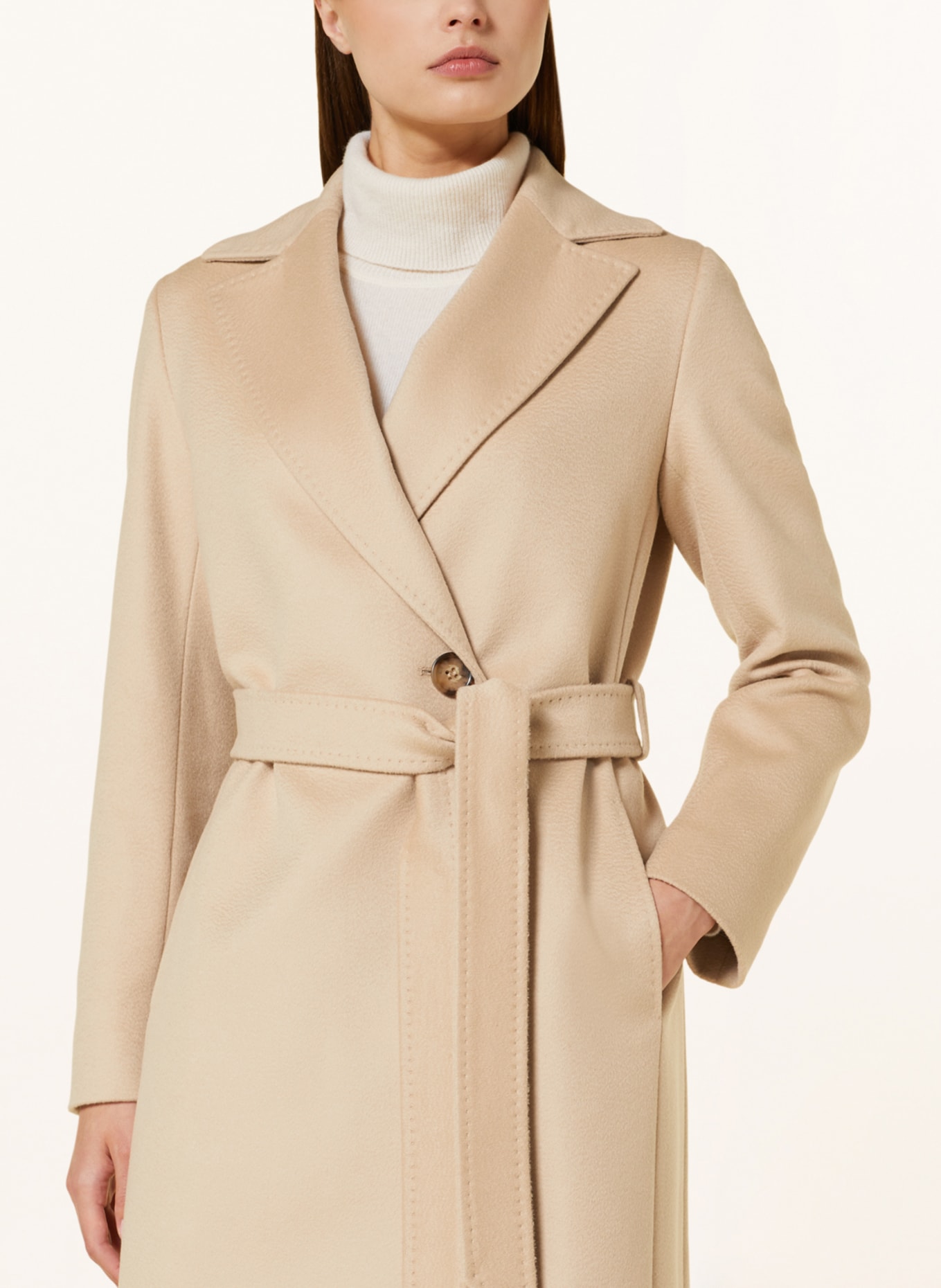 CINZIA ROCCA Wool coat, Color: CAMEL (Image 4)