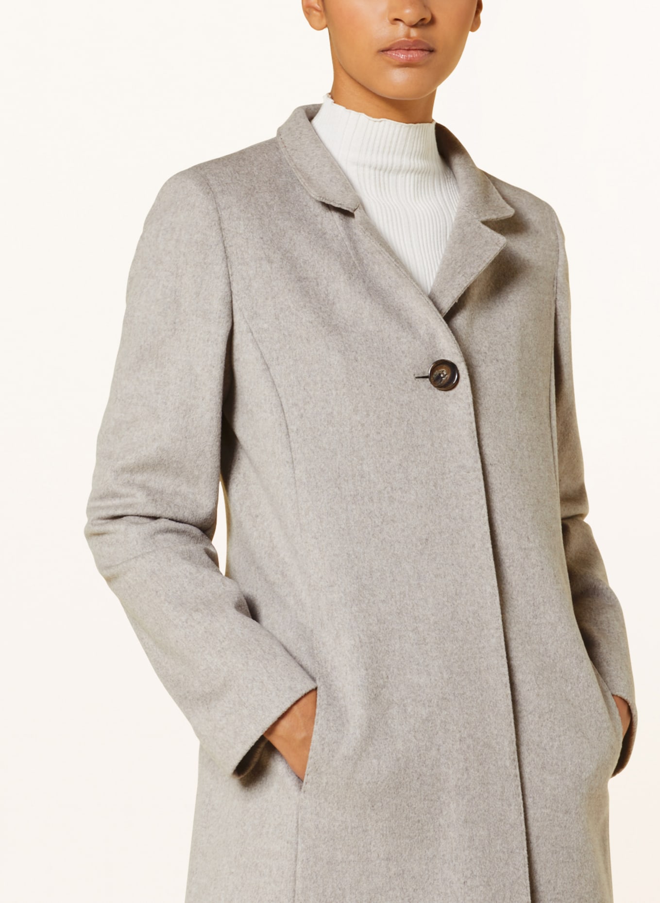 CINZIA ROCCA Wool coat, Color: LIGHT GRAY (Image 4)