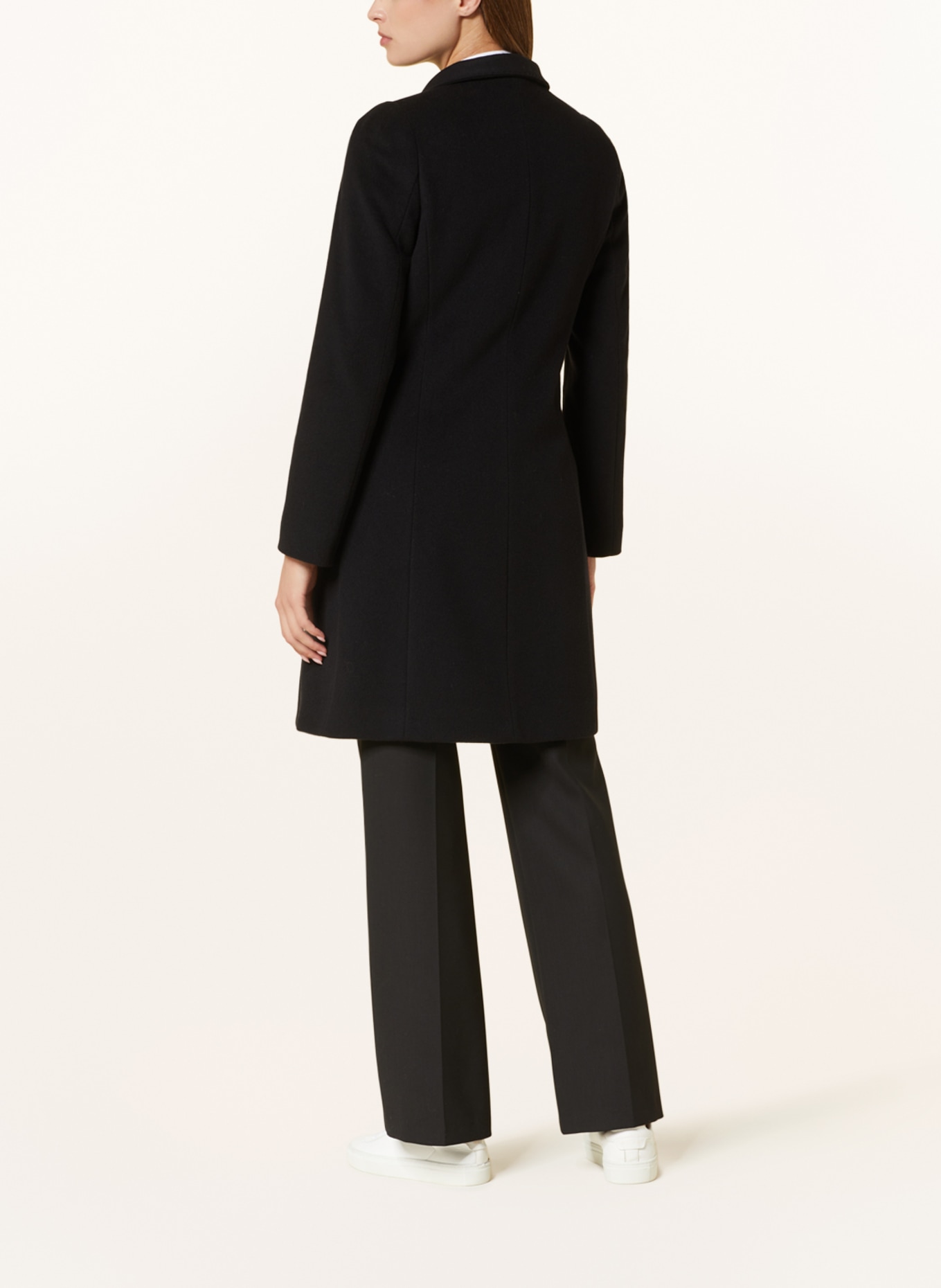 CINZIA ROCCA Wool coat, Color: BLACK (Image 3)