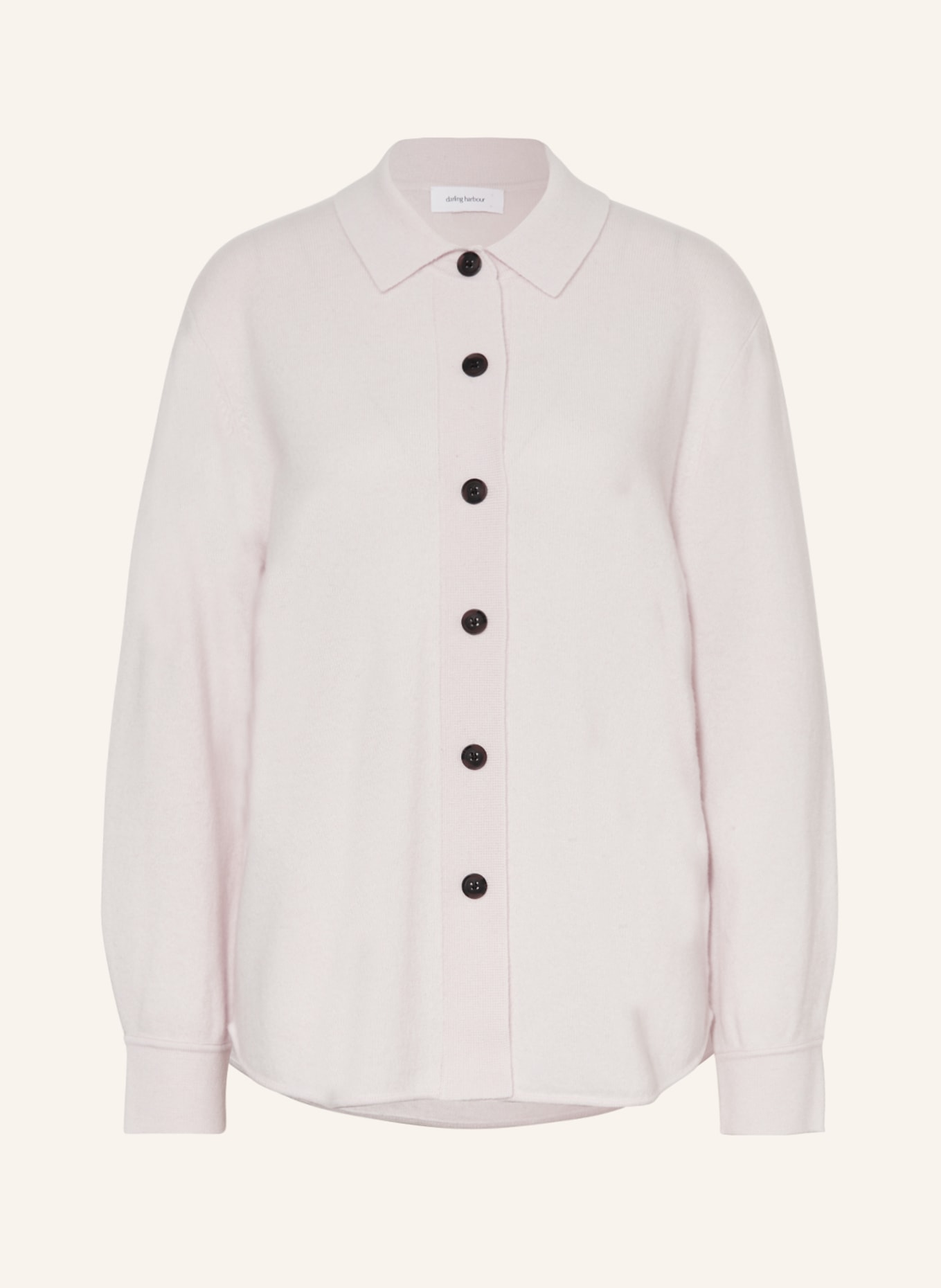 darling harbour Knitted overshirt with cashmere, Color: ECRU (Image 1)