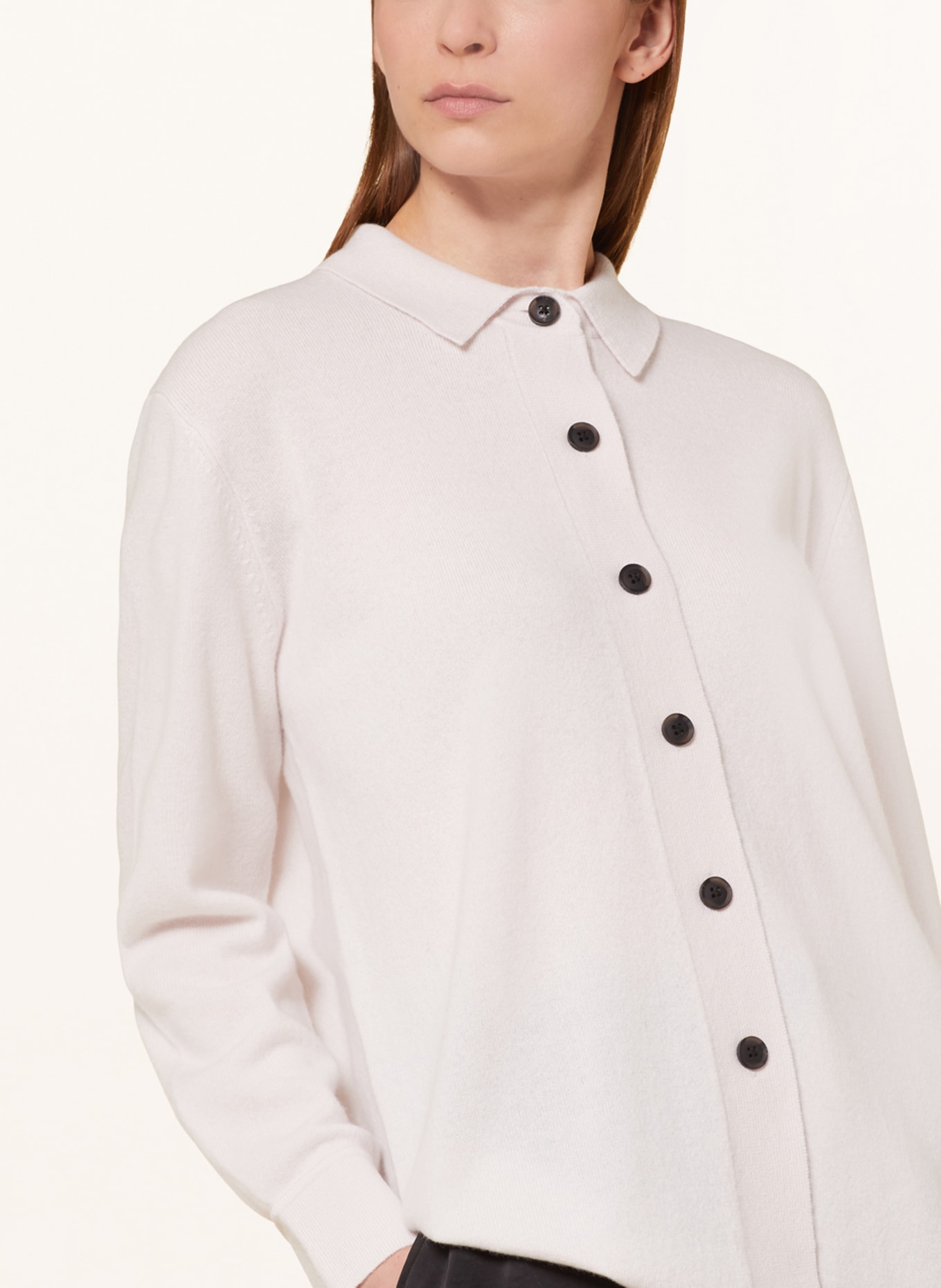 darling harbour Knitted overshirt with cashmere, Color: ECRU (Image 4)