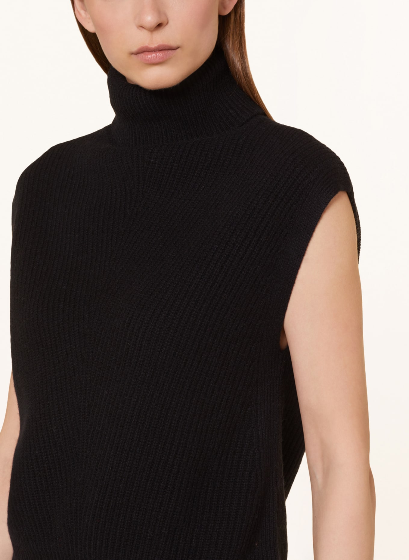 darling harbour Sweater vest with cashmere, Color: BLACK (Image 4)