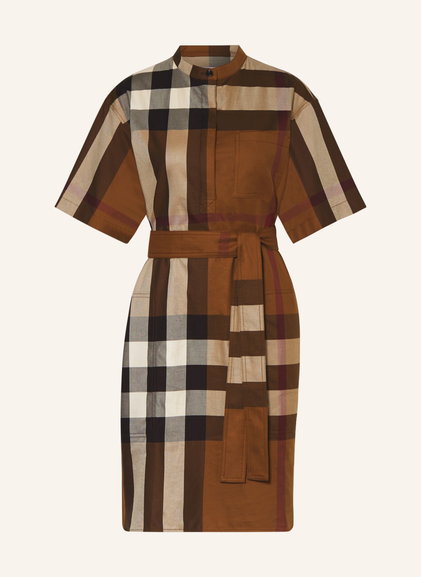 BURBERRY Dress ABBIE, Color: BROWN/ DARK RED/ WHITE (Image 1)