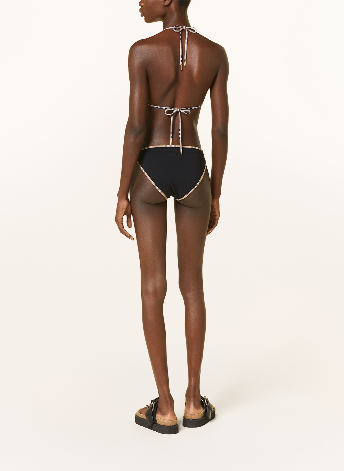 BURBERRY Triangel-Bikini, Farbe: SCHWARZ/ BEIGE/ ROT (Bild 3)