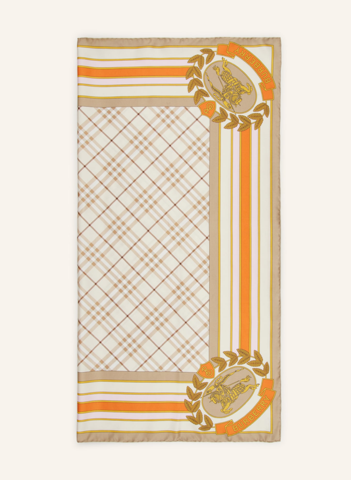 BURBERRY Hedvábný šátek, Barva: BÉŽOVÁ/ ORANŽOVÁ/ TMAVĚ ŽLUTÁ (Obrázek 1)