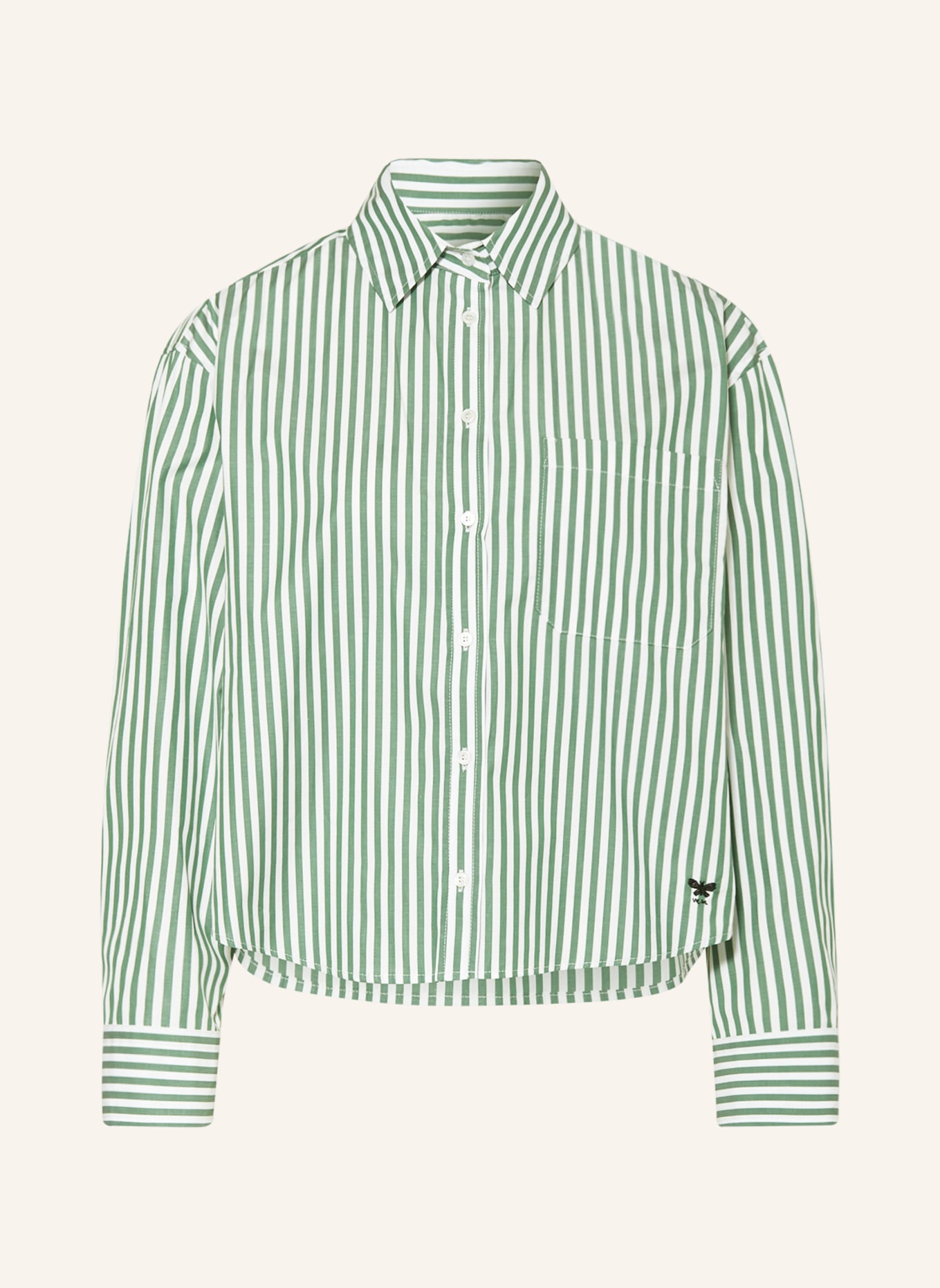 WEEKEND MaxMara Shirt blouse PERAK, Color: GREEN/ WHITE (Image 1)