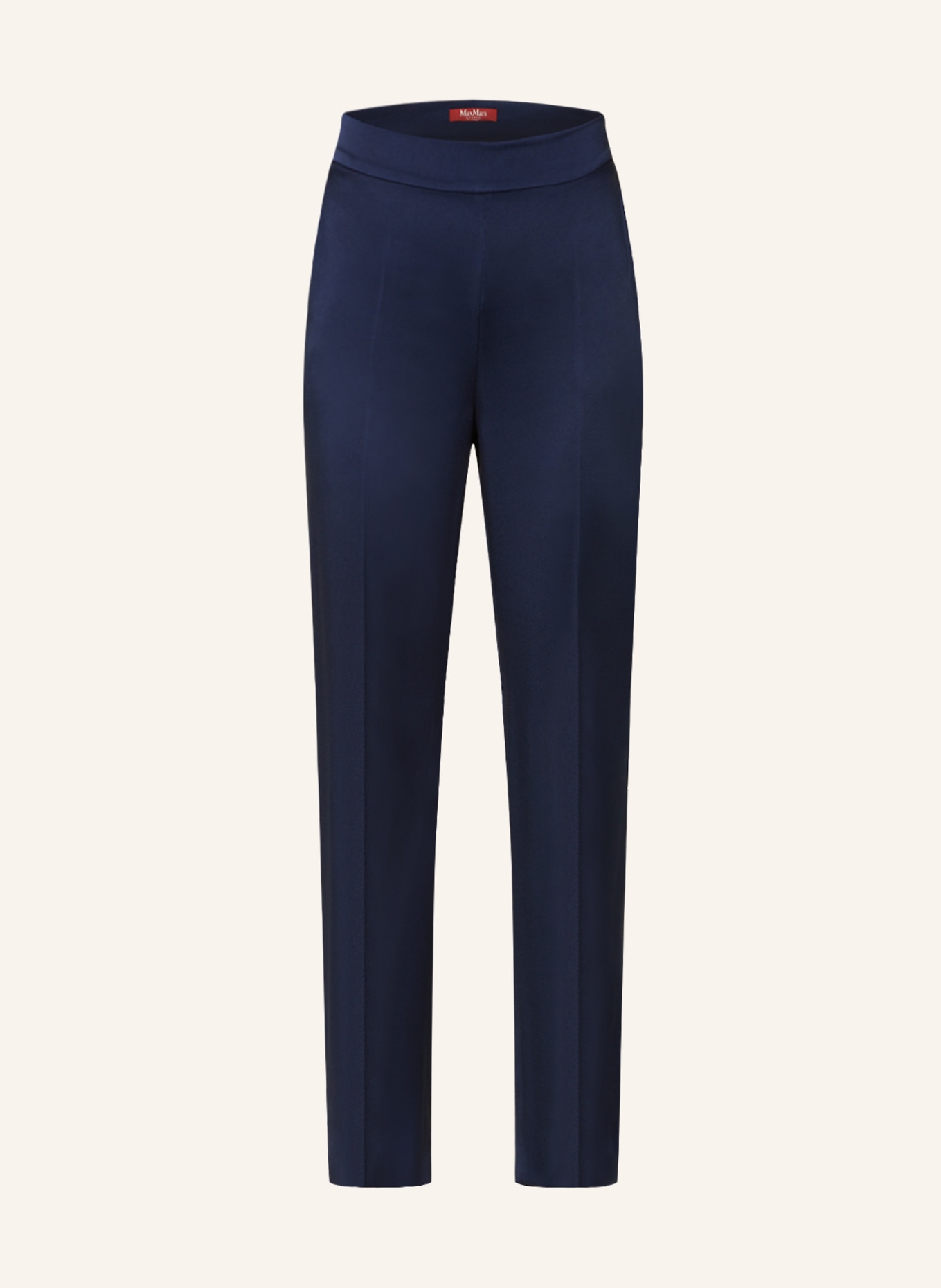MaxMara STUDIO Satin trousers DESERTO, Color: DARK BLUE (Image 1)