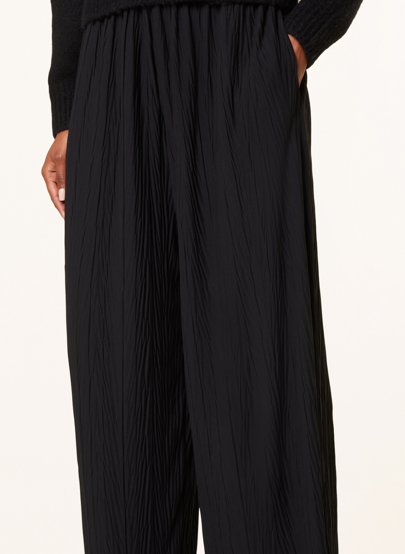 MaxMara LEISURE Wide leg trousers ALFONSA, Color: BLACK (Image 5)