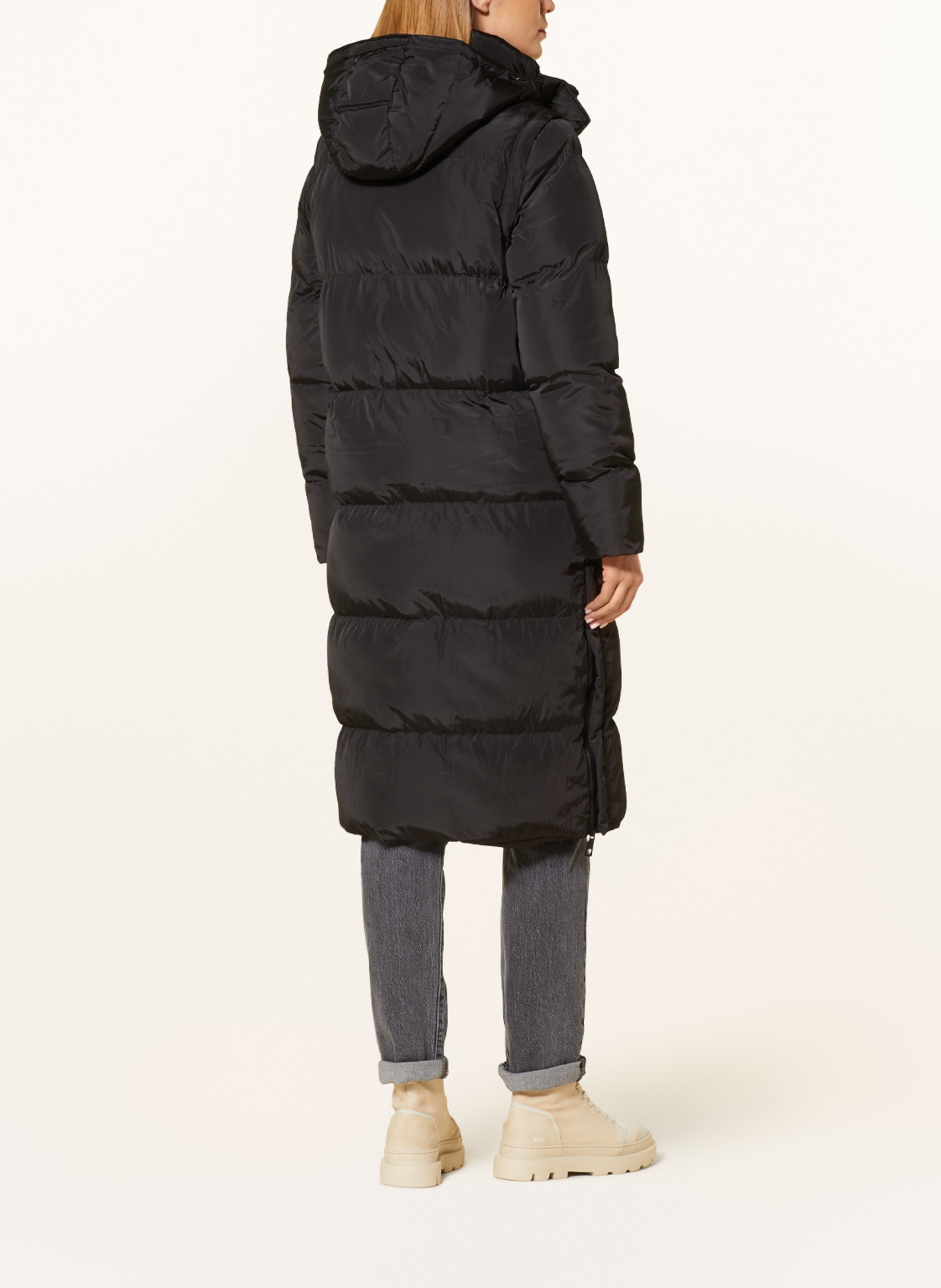 darling harbour Quilted coat with detachable sleeves and DUPONT™ SORONA® insulation, Color: SCHWARZ (Image 4)