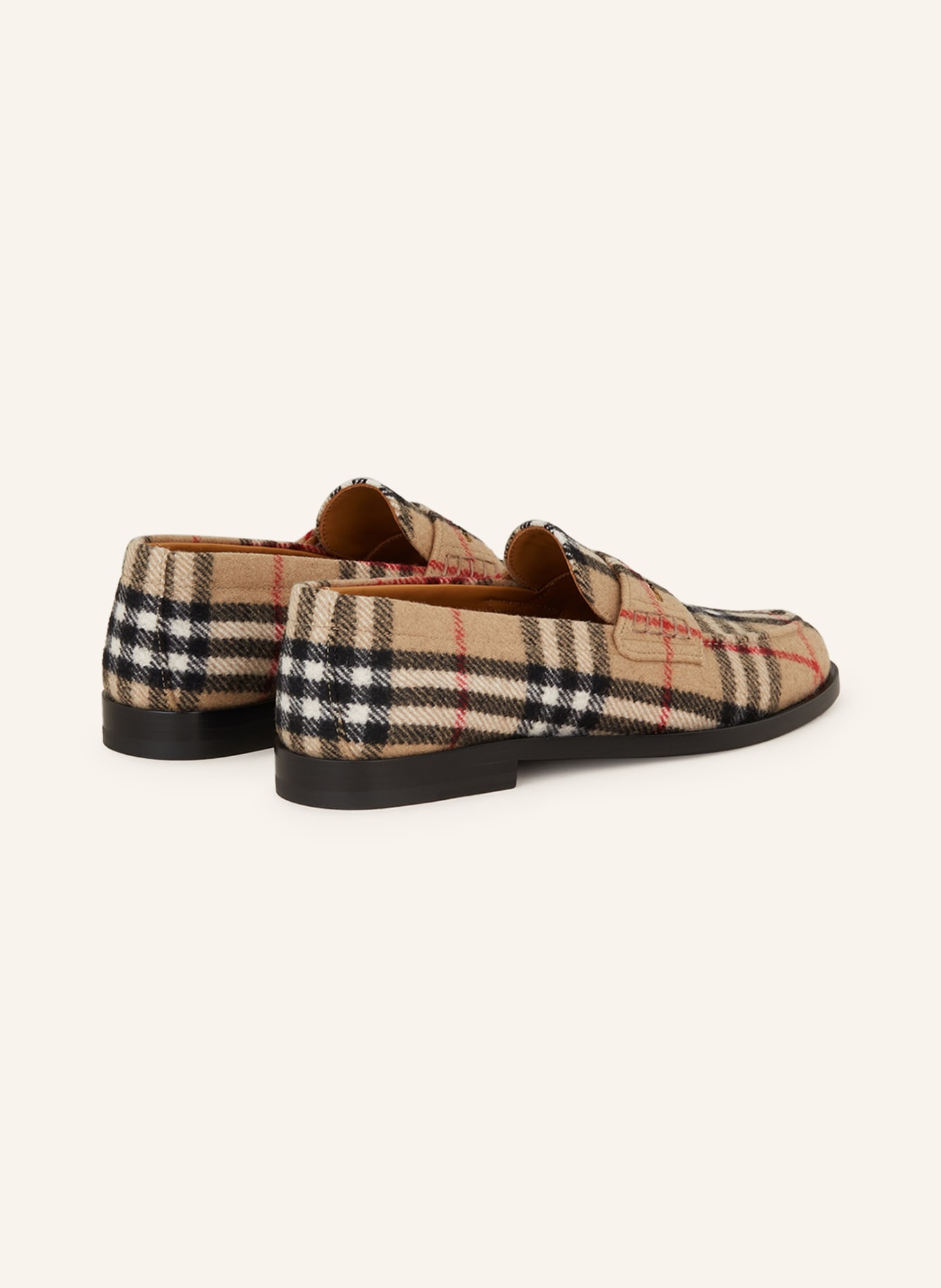 BURBERRY Penny loafers HACKNEY, Color: BLACK/ RED/ CAMEL (Image 2)