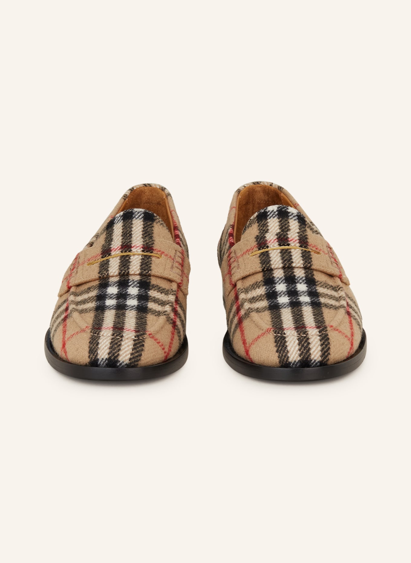 BURBERRY Penny loafers HACKNEY, Color: BLACK/ RED/ CAMEL (Image 3)
