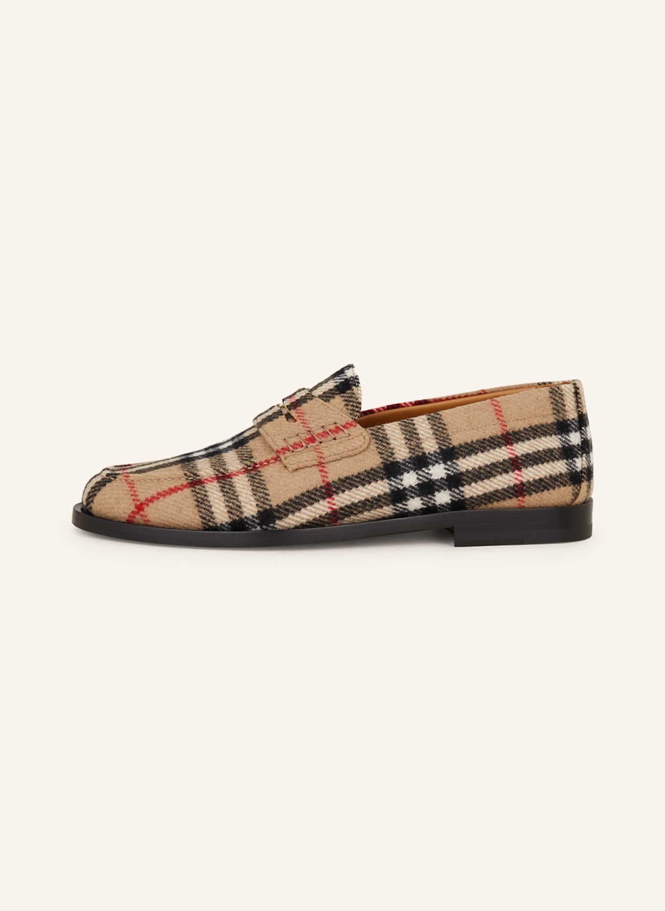 BURBERRY Penny loafers HACKNEY, Color: BLACK/ RED/ CAMEL (Image 4)