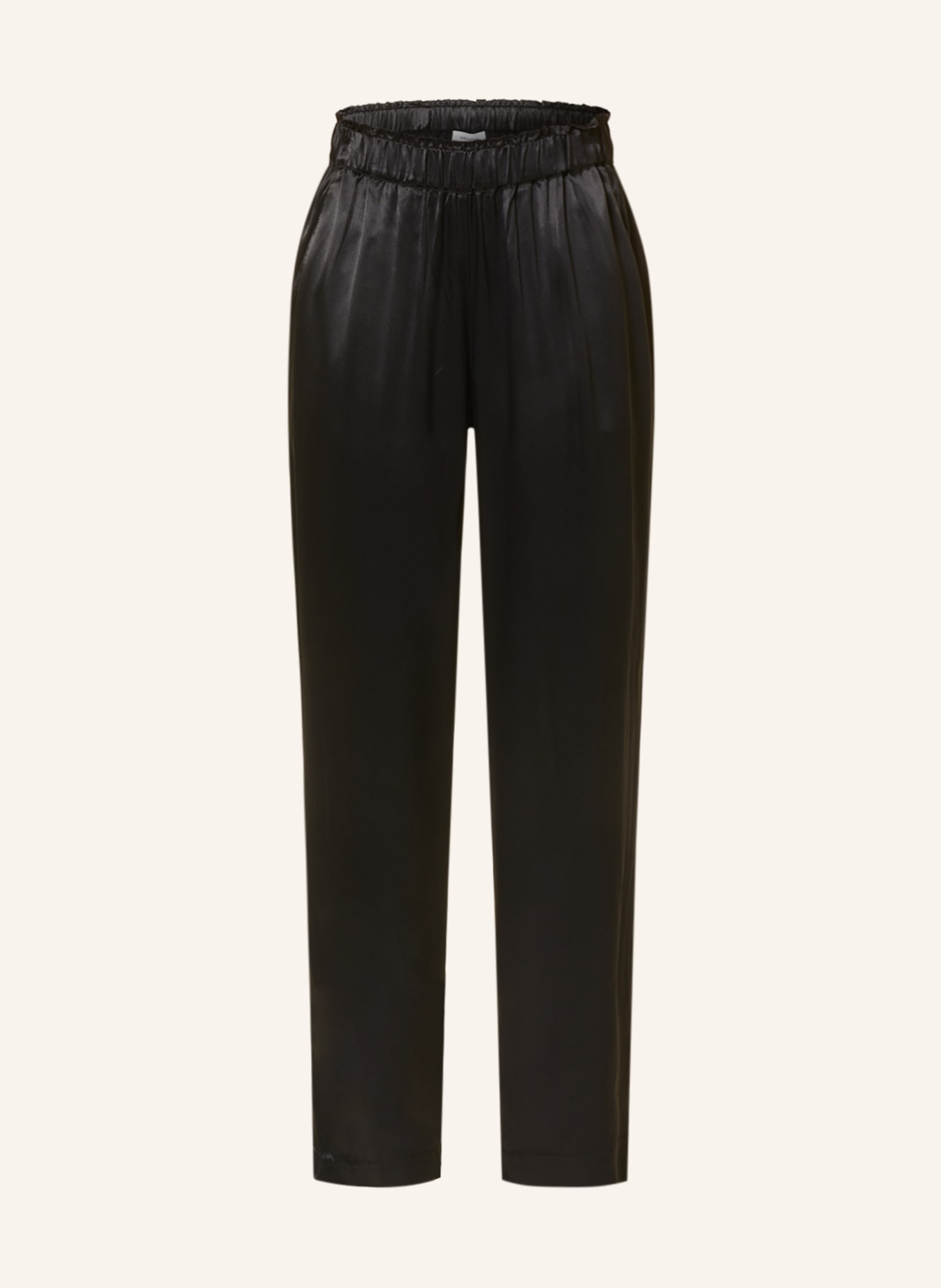 darling harbour Wide leg trousers in satin, Color: BLACK (Image 1)