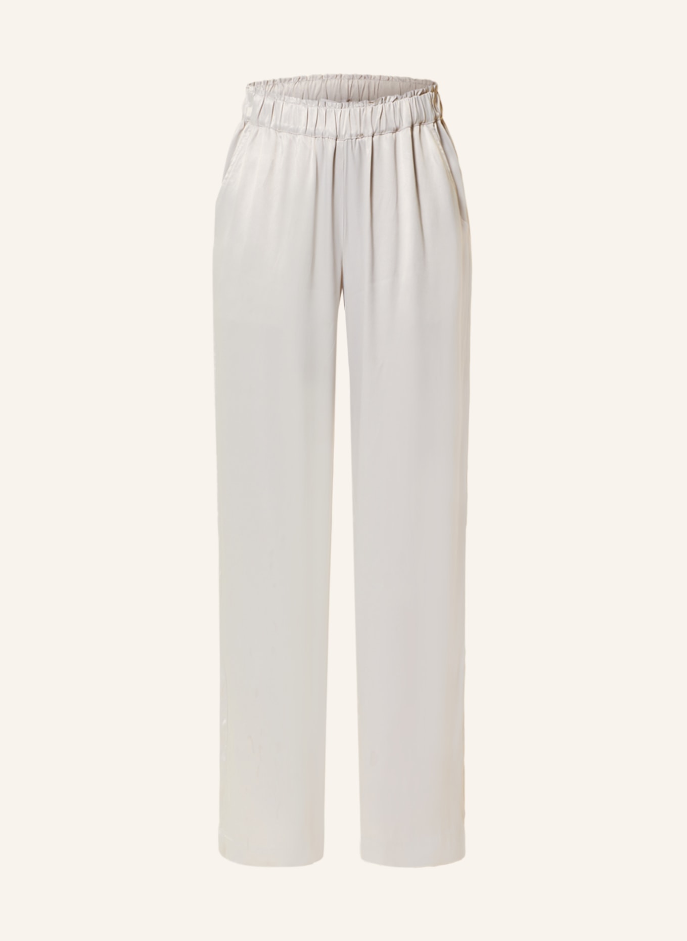 darling harbour Wide leg trousers in satin, Color: LIGHT GRAY (Image 1)