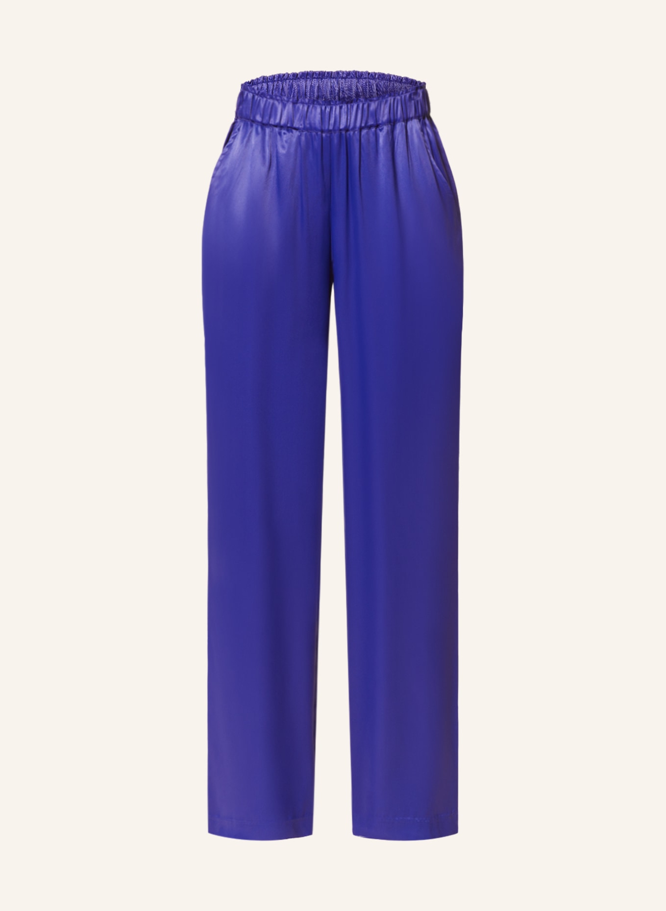darling harbour Wide leg trousers in satin, Color: PURPLE (Image 1)
