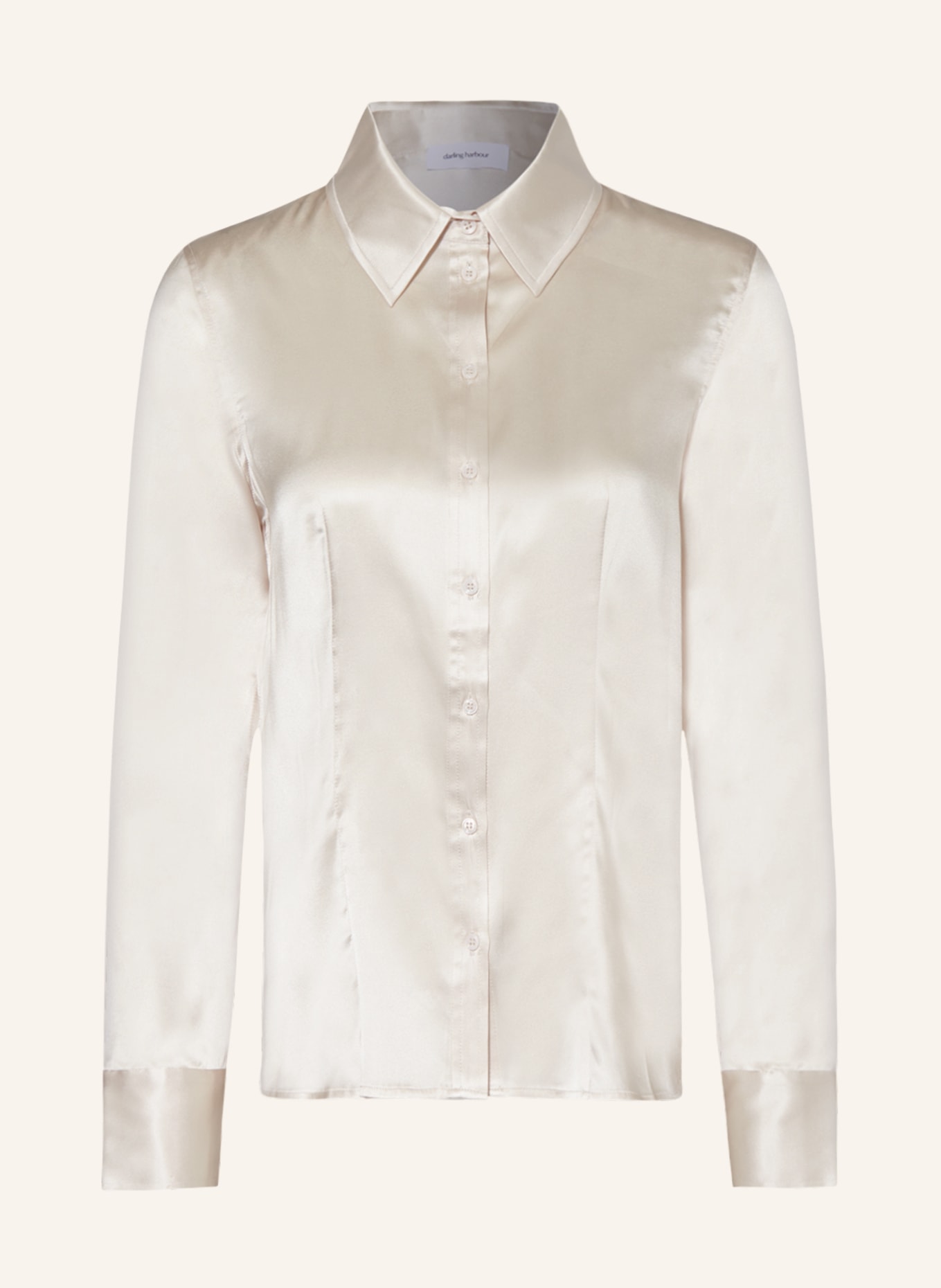 darling harbour Shirt blouse in silk, Color: CREAM (Image 1)