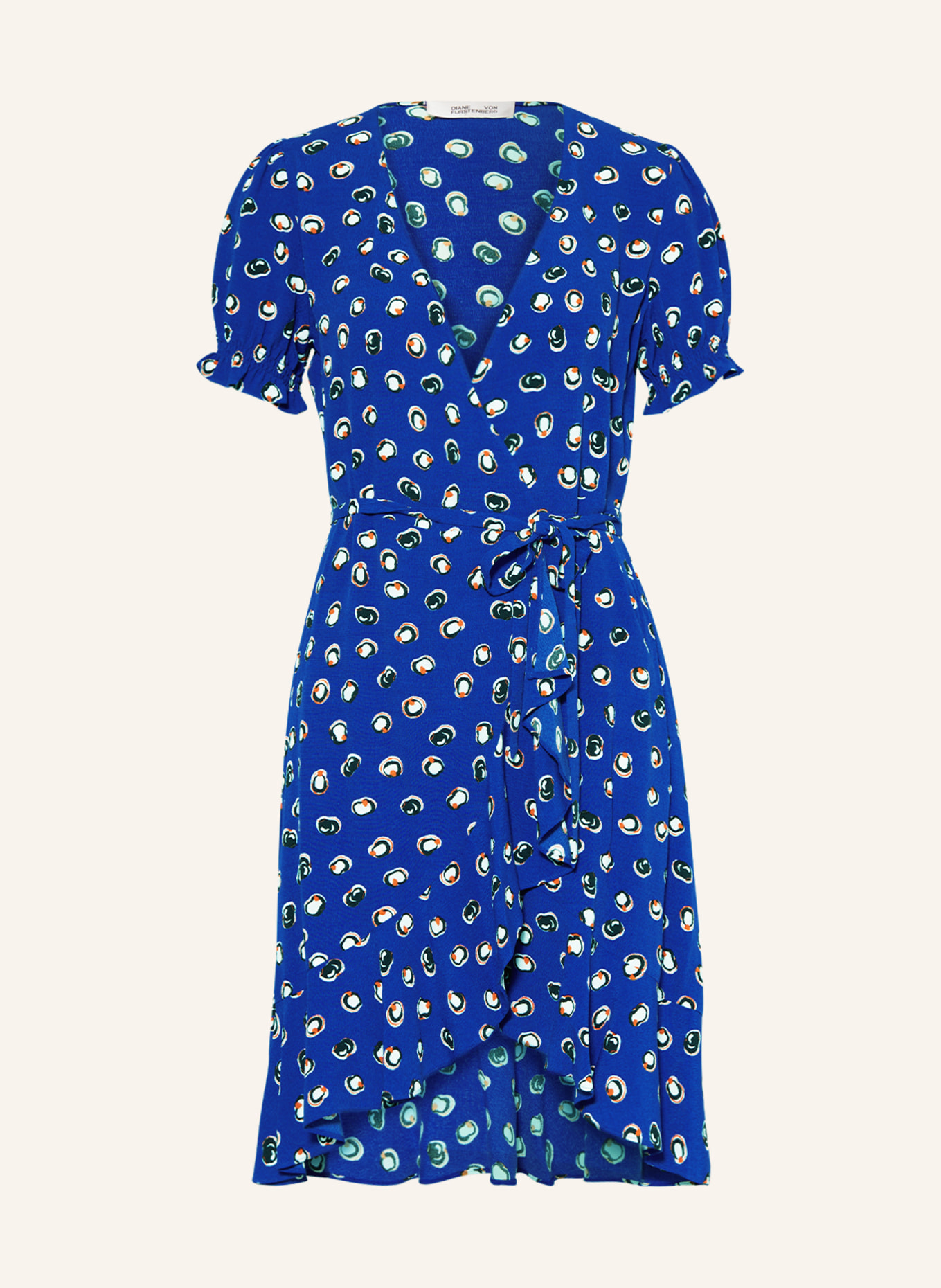 DIANE VON FURSTENBERG Wrap dress EMILIA, Color: BLUE/ WHITE/ RED (Image 1)