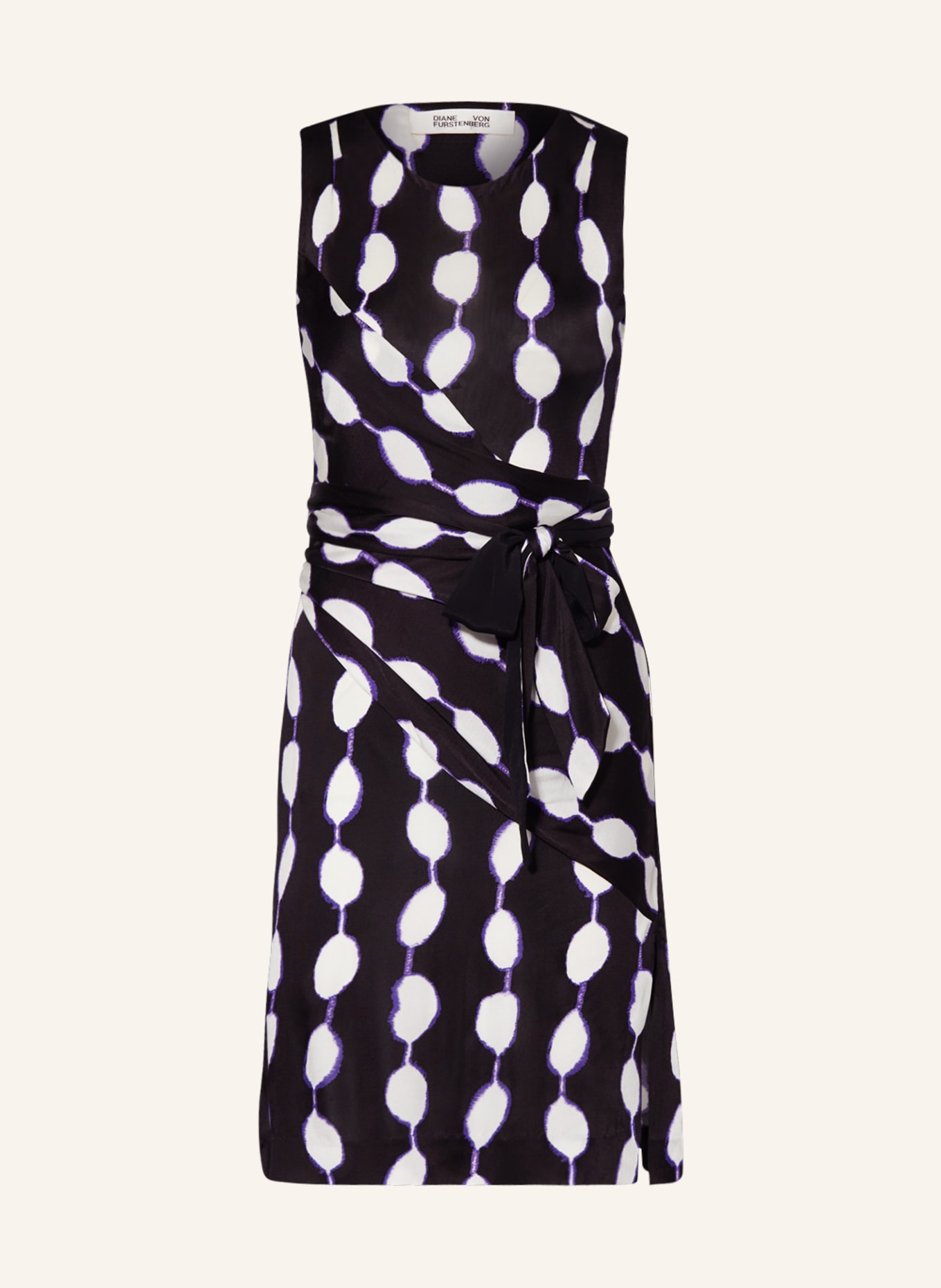 DIANE VON FURSTENBERG Dress EMINA, Color: BLACK/ WHITE/ PURPLE (Image 1)