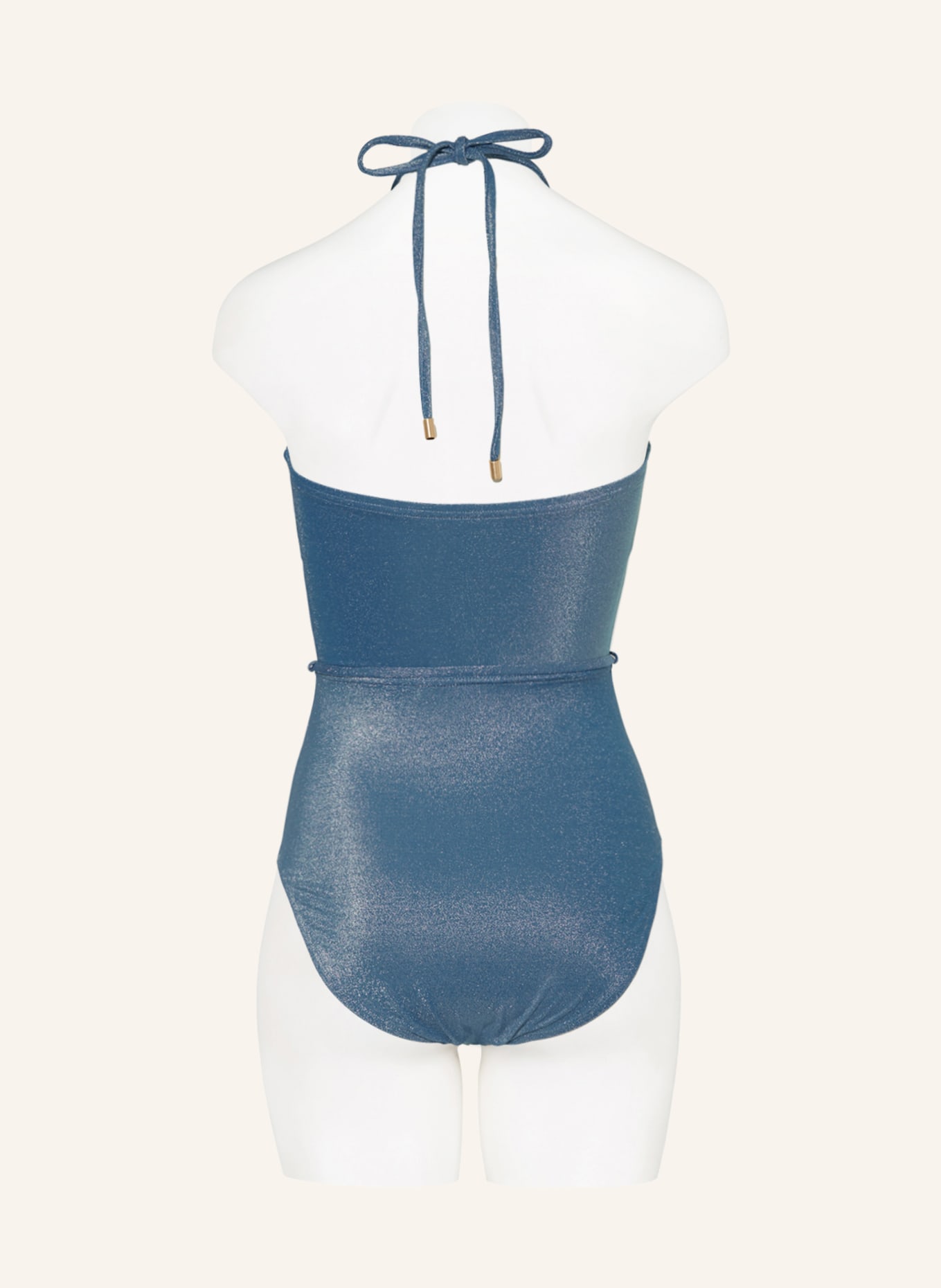 ZIMMERMANN Halter neck-swimsuit RAIE with glitter thread, Color: BLUE (Image 3)