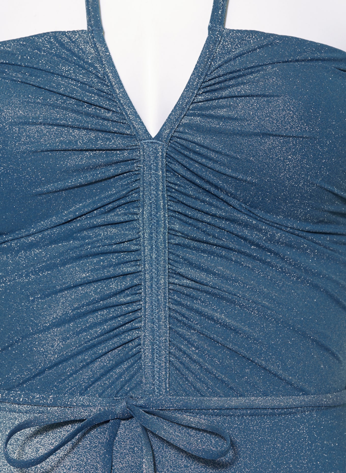 ZIMMERMANN Halter neck-swimsuit RAIE with glitter thread, Color: BLUE (Image 4)