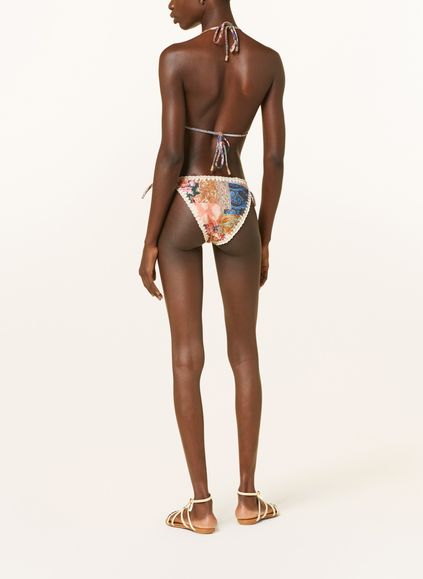 ZIMMERMANN Triangle bikini DEVI, Color: BROWN/ RED/ CREAM (Image 3)