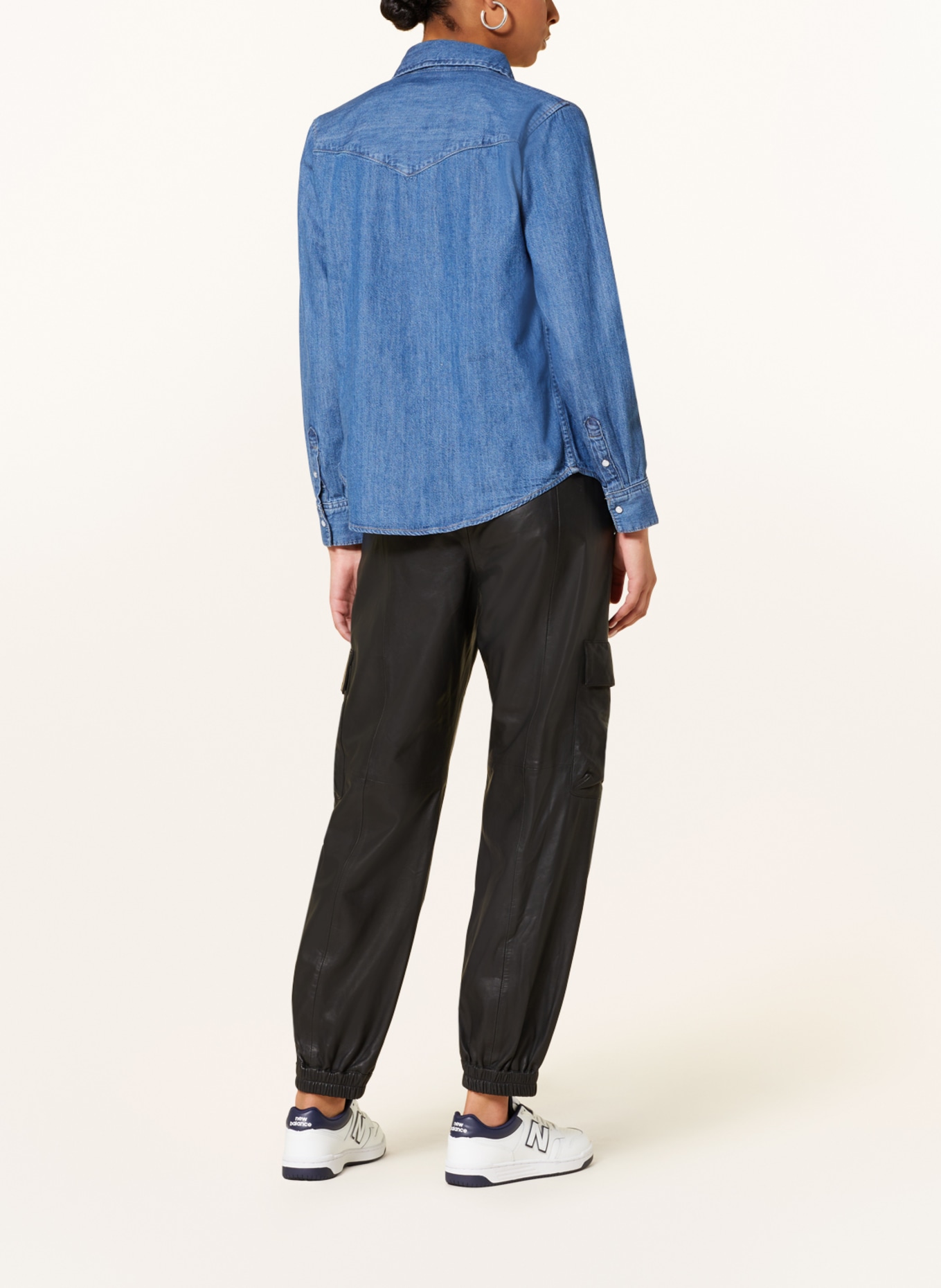 Levi's® Denim blouse, Color: 17 Med Indigo - Flat Finish (Image 3)