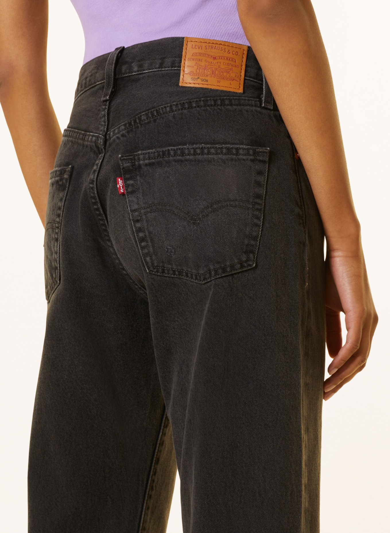 Levi's® Straight Jeans 501 90S, Farbe: 22 Blacks (Bild 5)