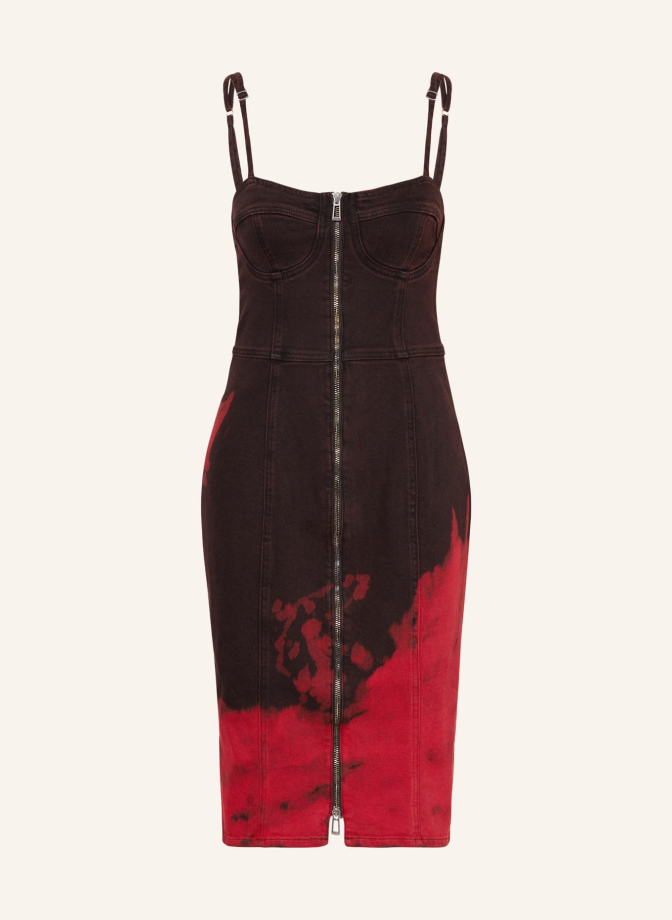 HUGO Denim dress GEORGIANA, Color: RED/ BLACK (Image 1)