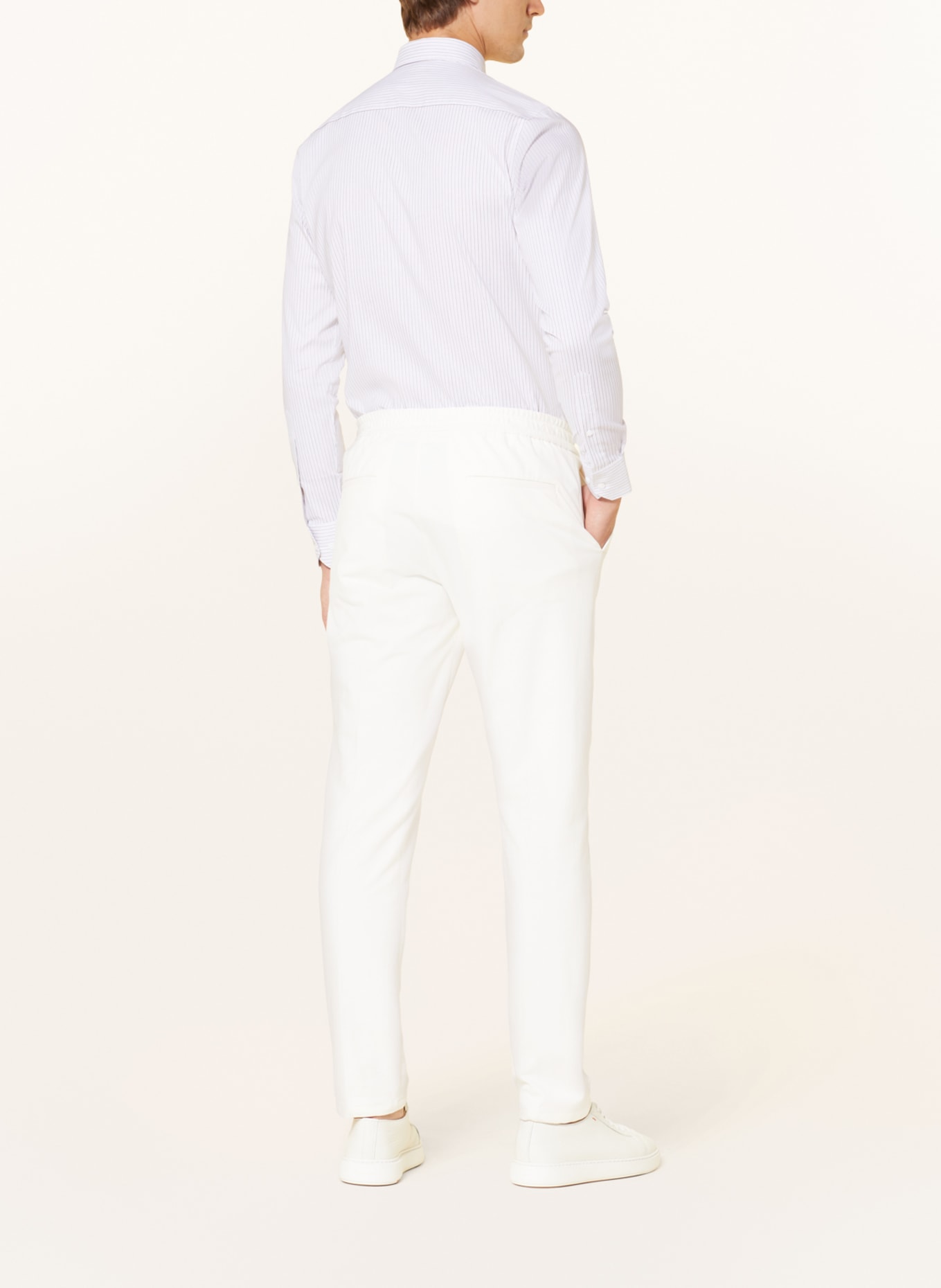 PAUL Shirt slim fit, Color: WHITE/ LIGHT GRAY/ BROWN (Image 3)