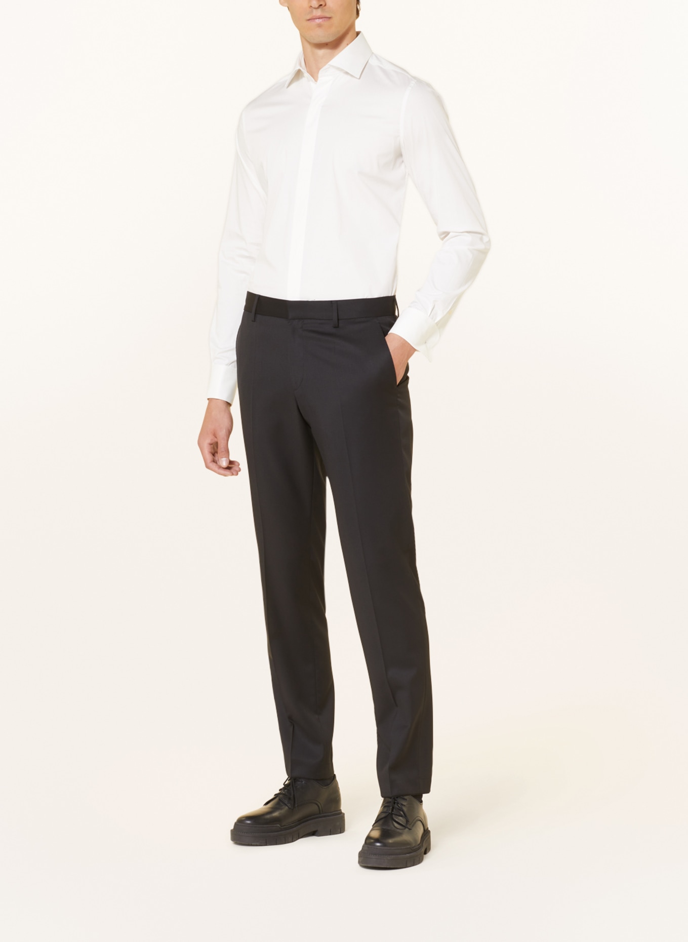 PAUL Slim fit shirt with French cuffs, Color: ECRU (Image 2)