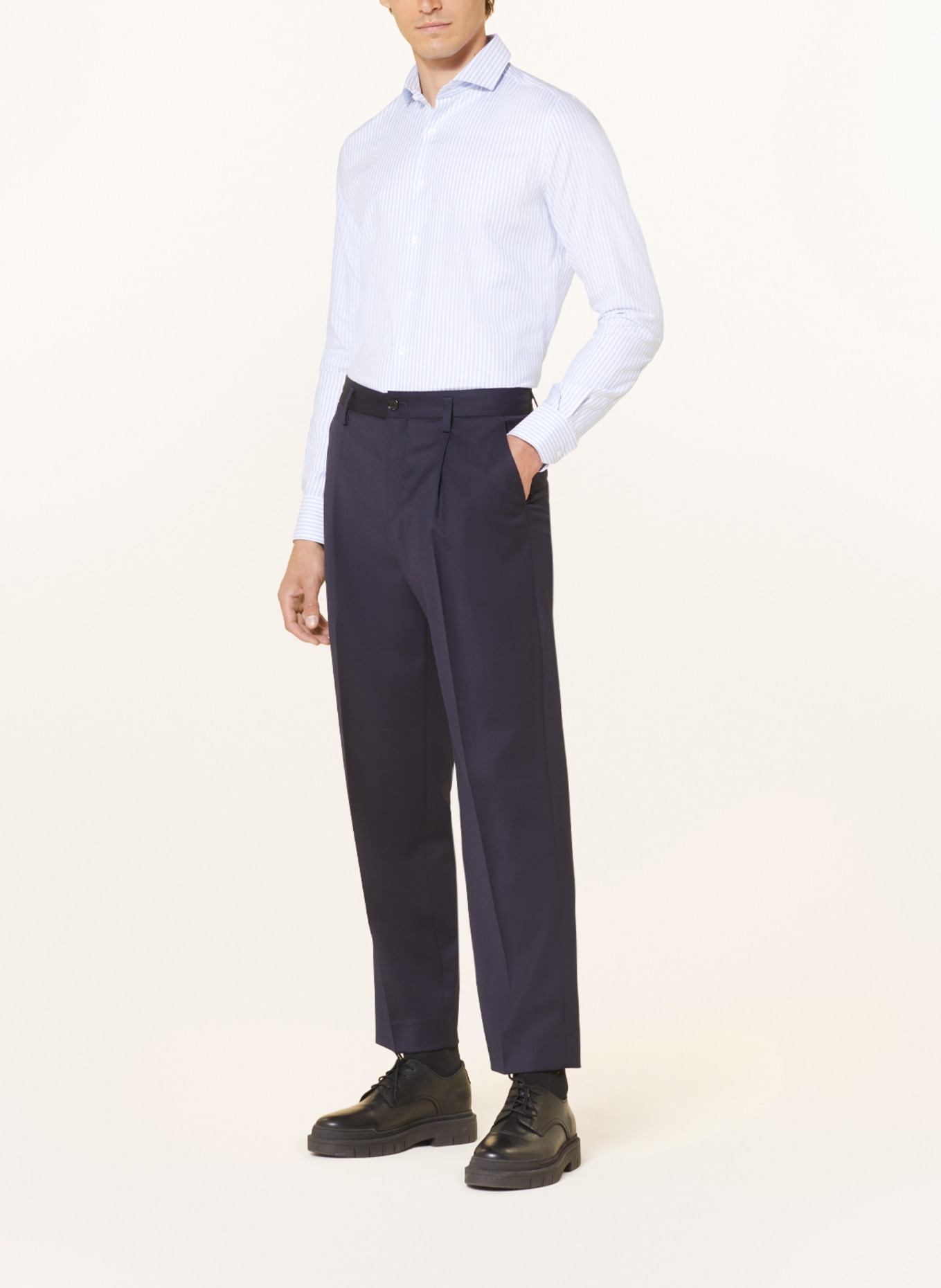 PAUL Shirt slim fit, Color: WHITE/ LIGHT BLUE (Image 2)