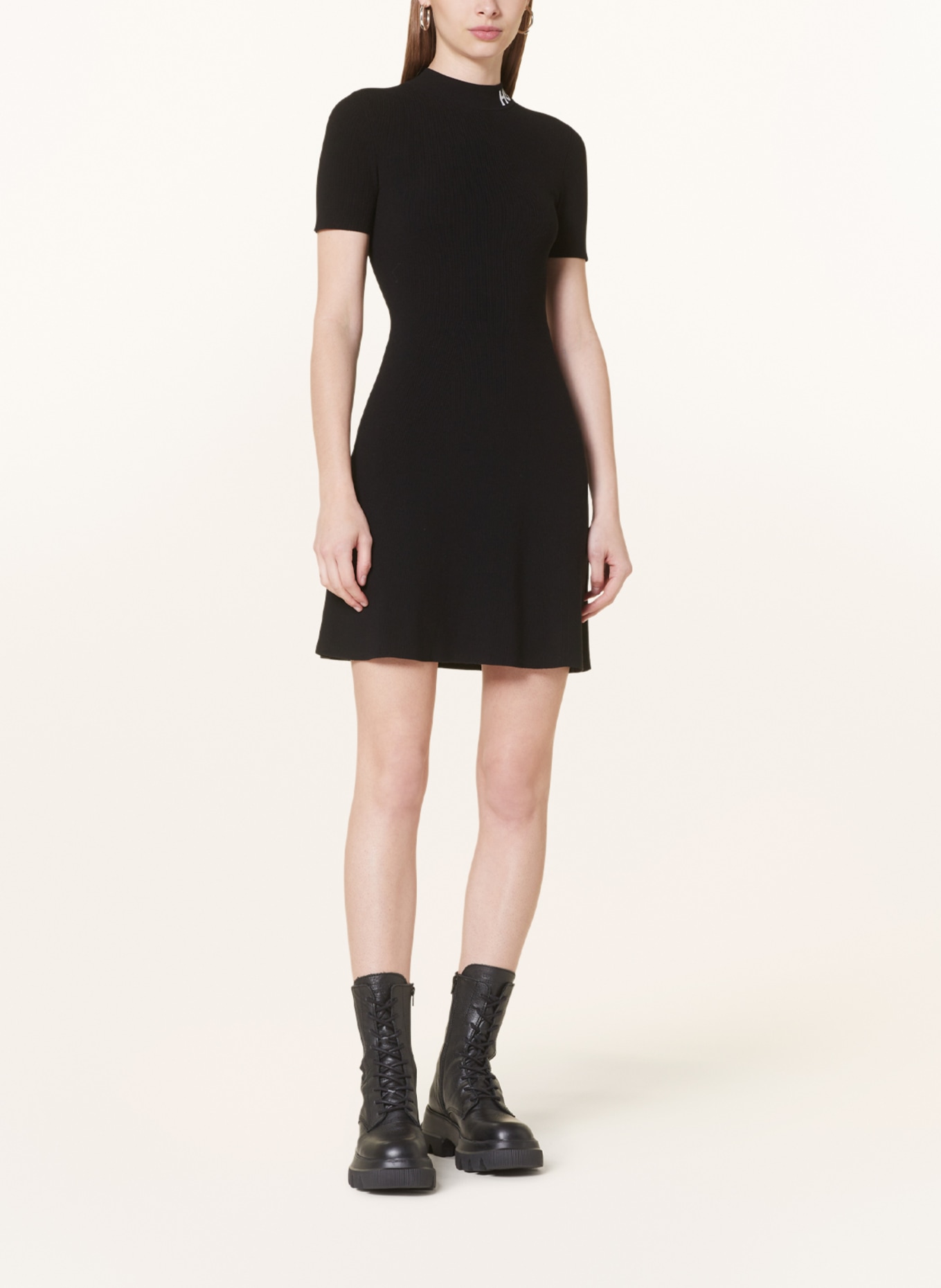HUGO Knit dress SARTY, Color: BLACK (Image 2)