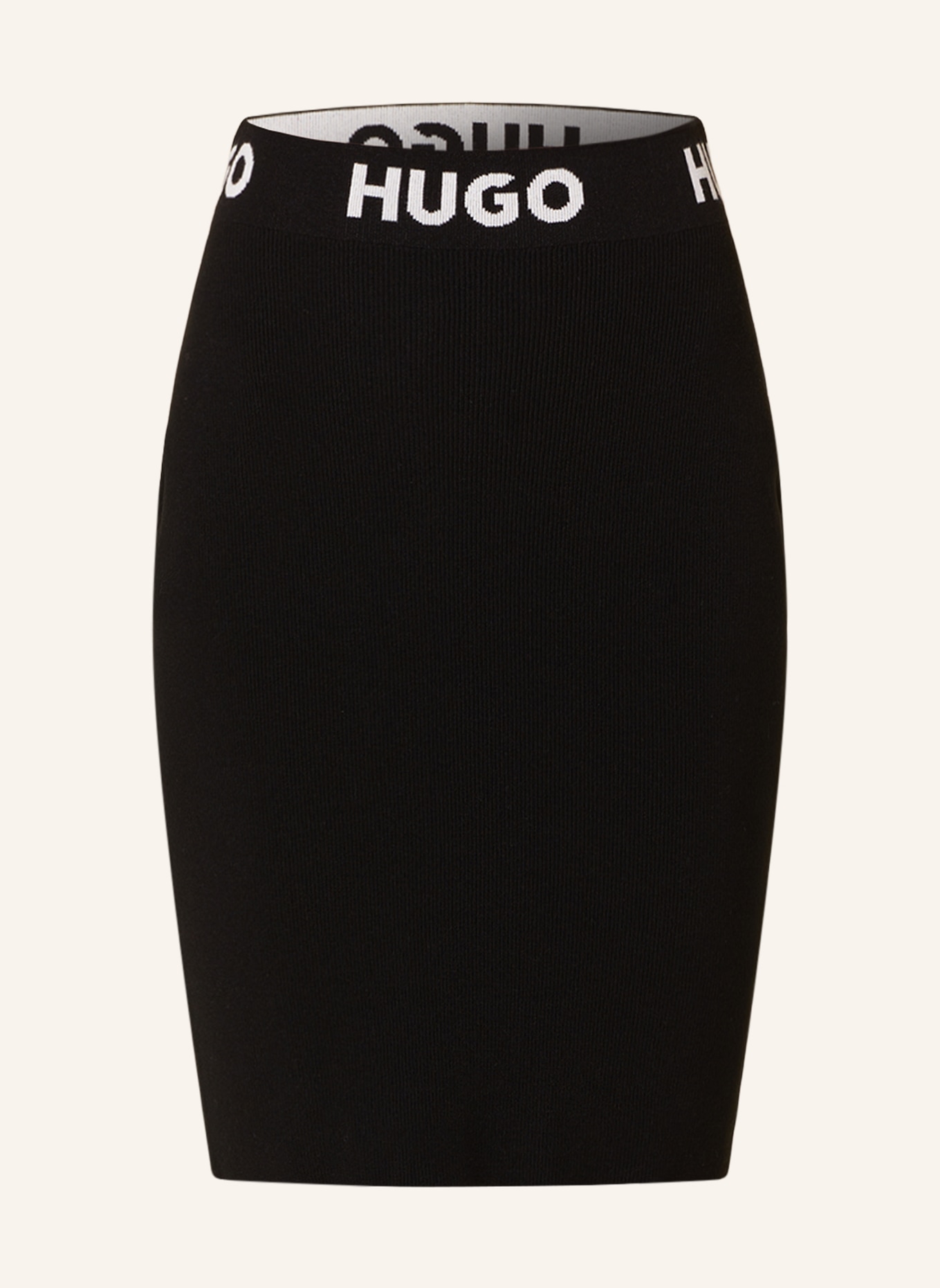 HUGO Knit skirt SARMOLA, Color: BLACK/ WHITE (Image 1)