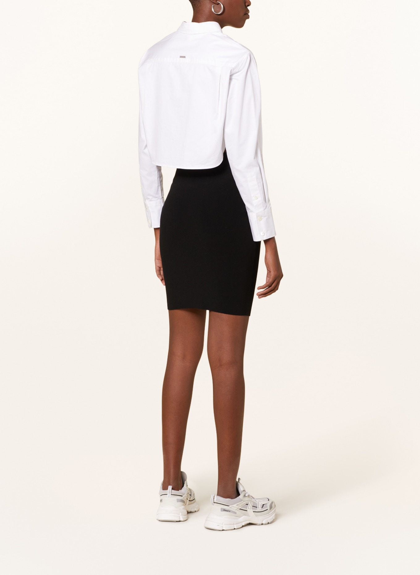 HUGO Knit skirt SARMOLA, Color: BLACK/ WHITE (Image 3)