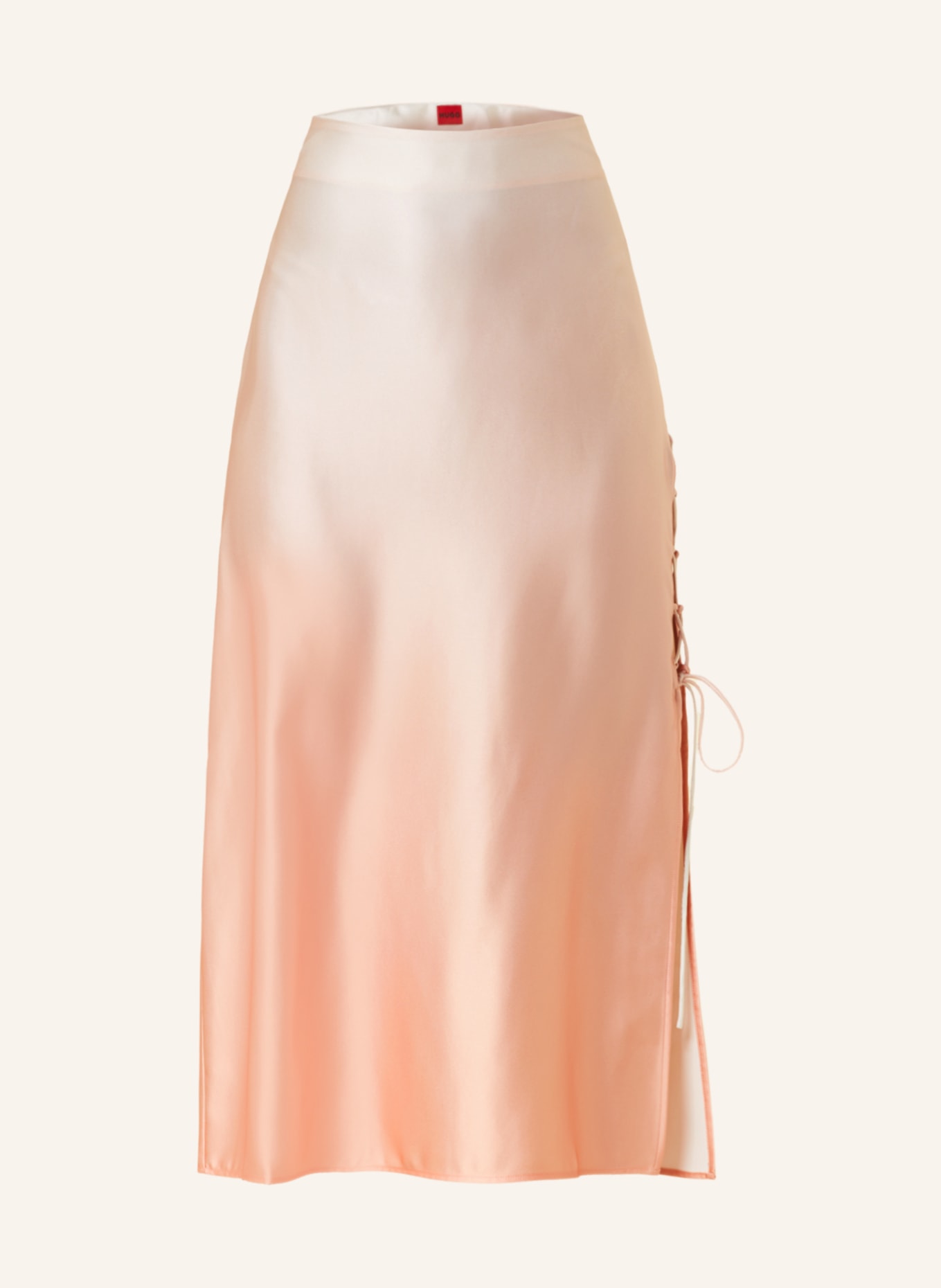 HUGO Saténová sukně ROLANGE, Barva: LOSOSOVÁ (Obrázek 1)