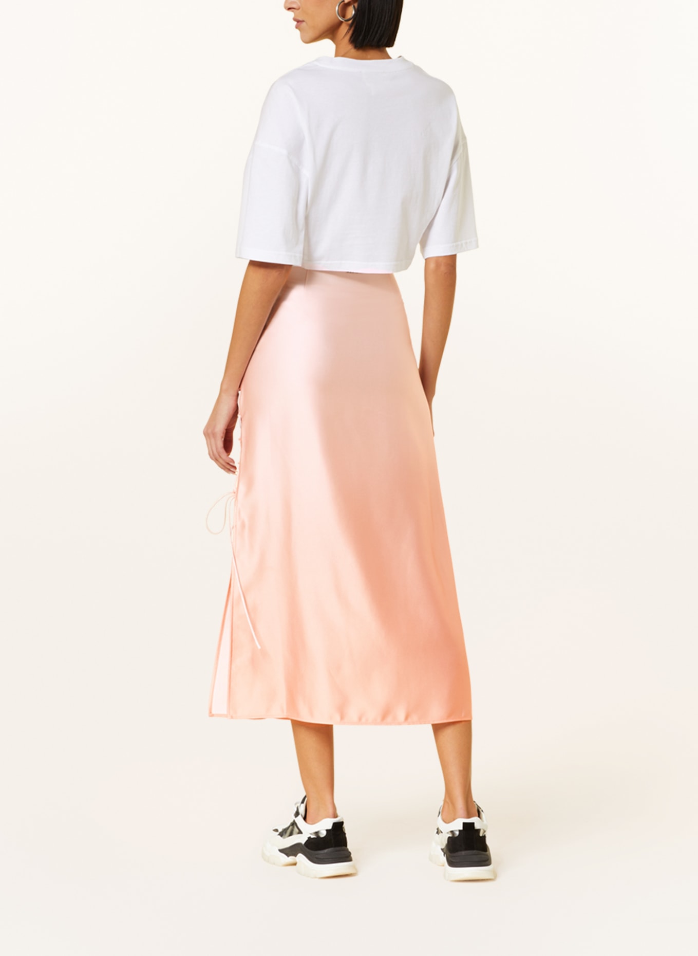 HUGO Satin skirt ROLANGE, Color: SALMON (Image 3)