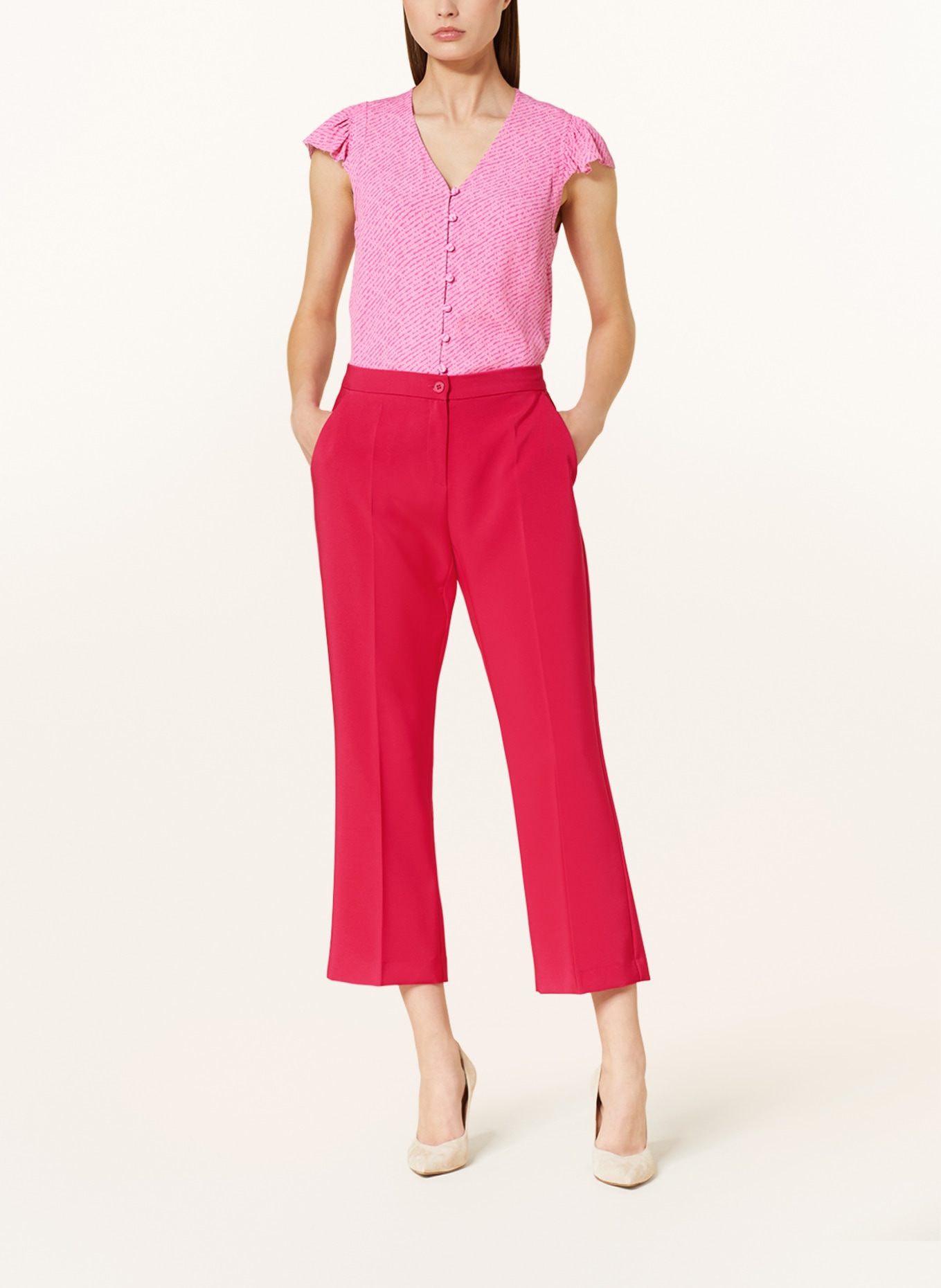 ELENA MIRO 7/8 pants, Color: PINK (Image 2)